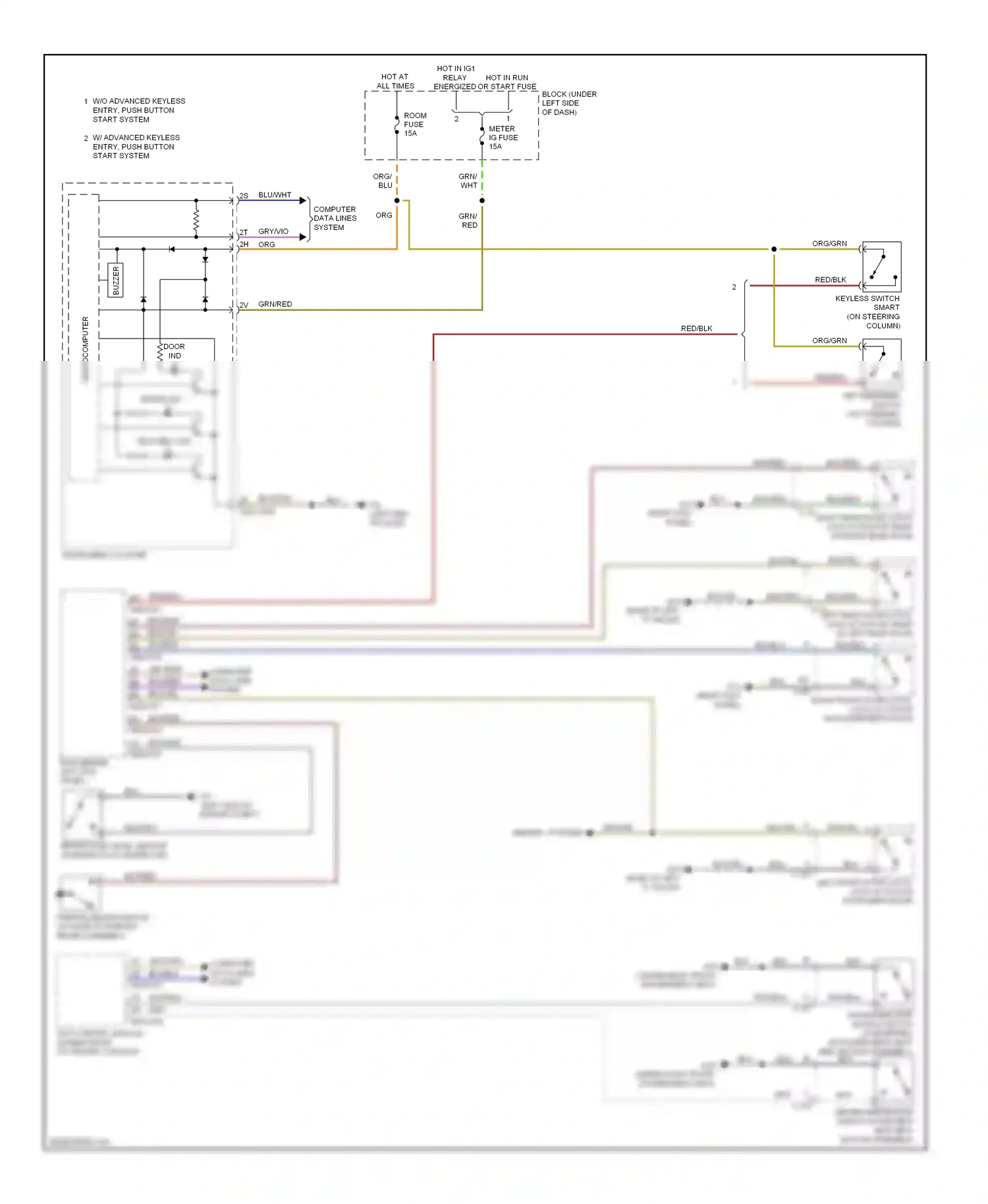 Mazda 6 GJ (2012-2015) buzzer wiring diagram  (1 of 6)