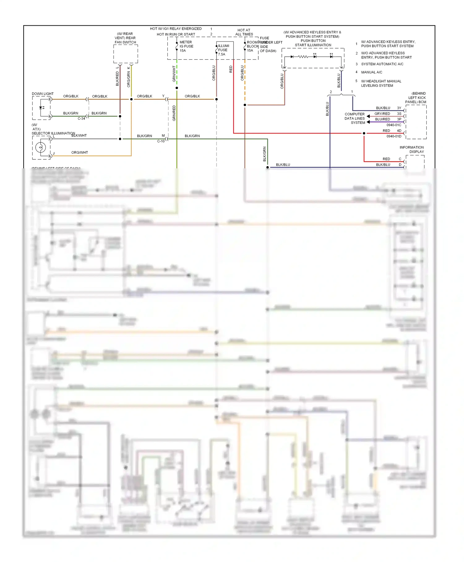 Mazda 6 GJ (2012-2015) info switch (w/ info switch) wiring diagram  (1 of 1)