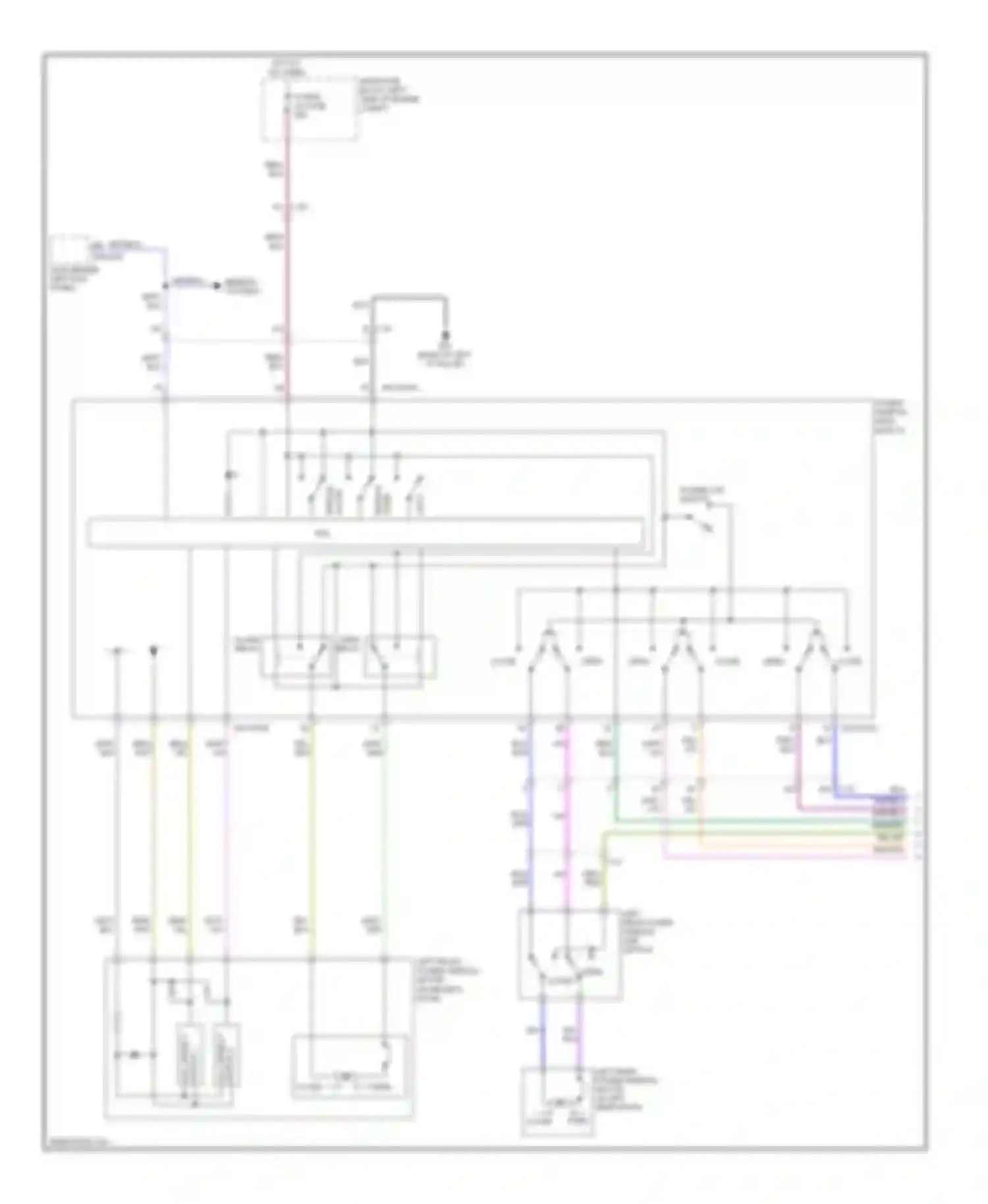 Wiring diagram left rear power window motor (in left for Mazda 6 GJ (2012-2015) (1 of 1)