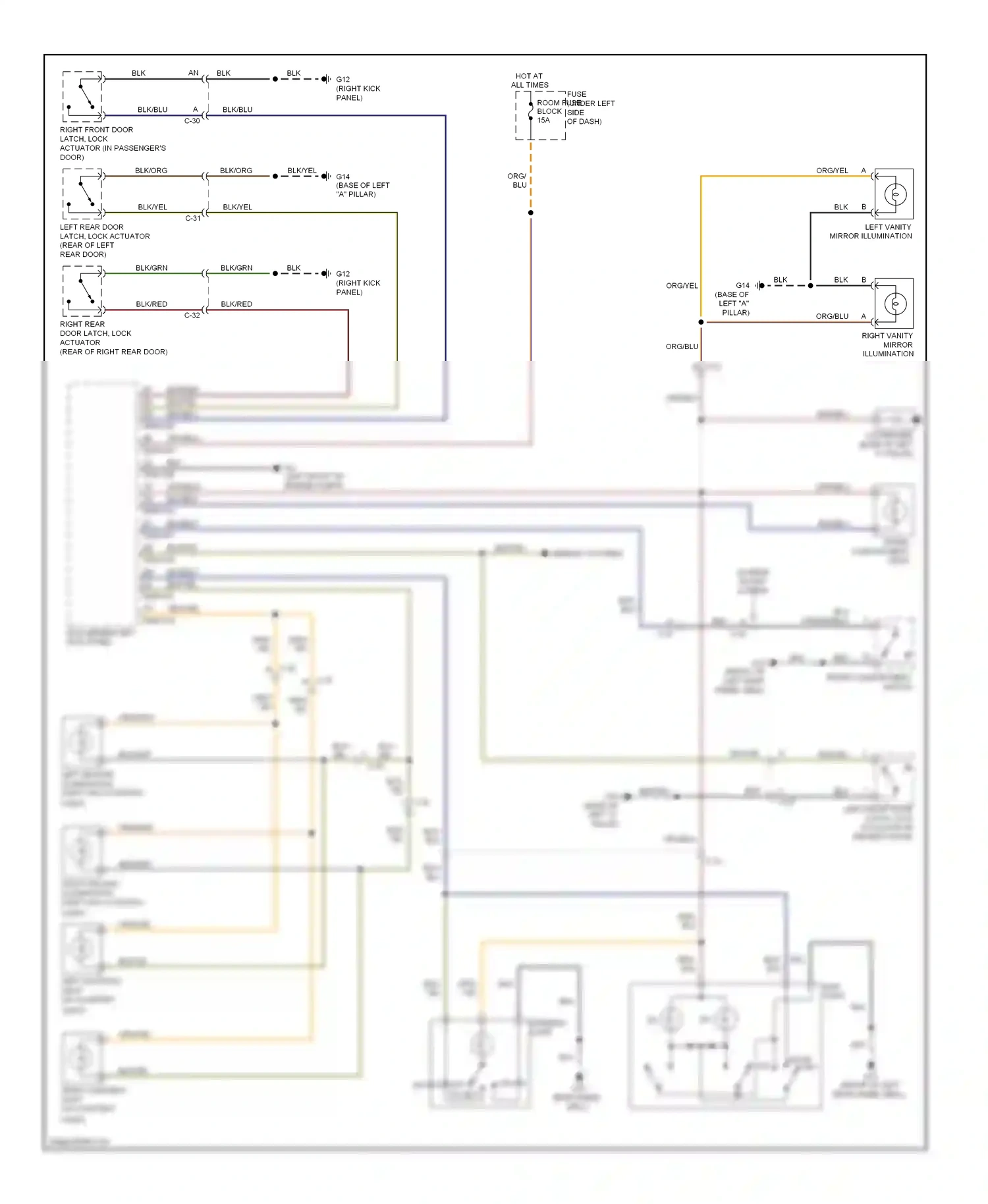 Mazda 6 GJ (2012-2015) (right kick panel) wiring diagram  (3 of 13)