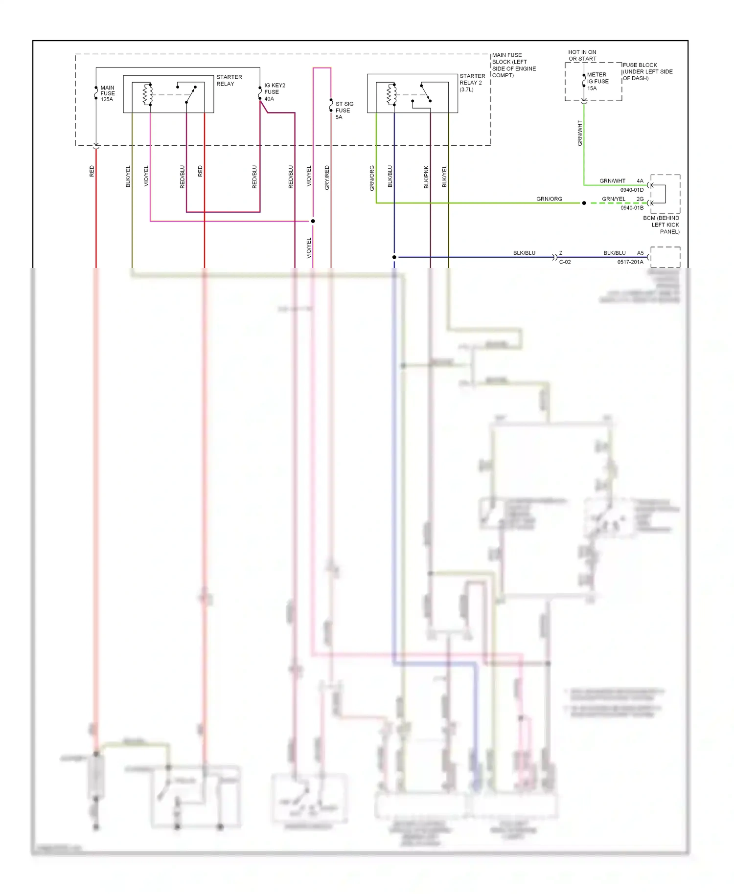 Mazda 6 GJ (2012-2015) starter wiring diagram  (1 of 1)