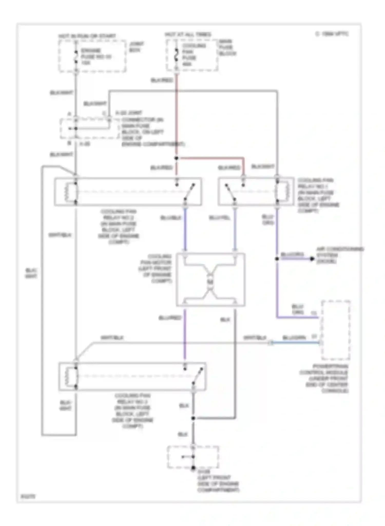 626 Mazda GD (1987-1996): 2.0l, cooling fan circuit, a/t