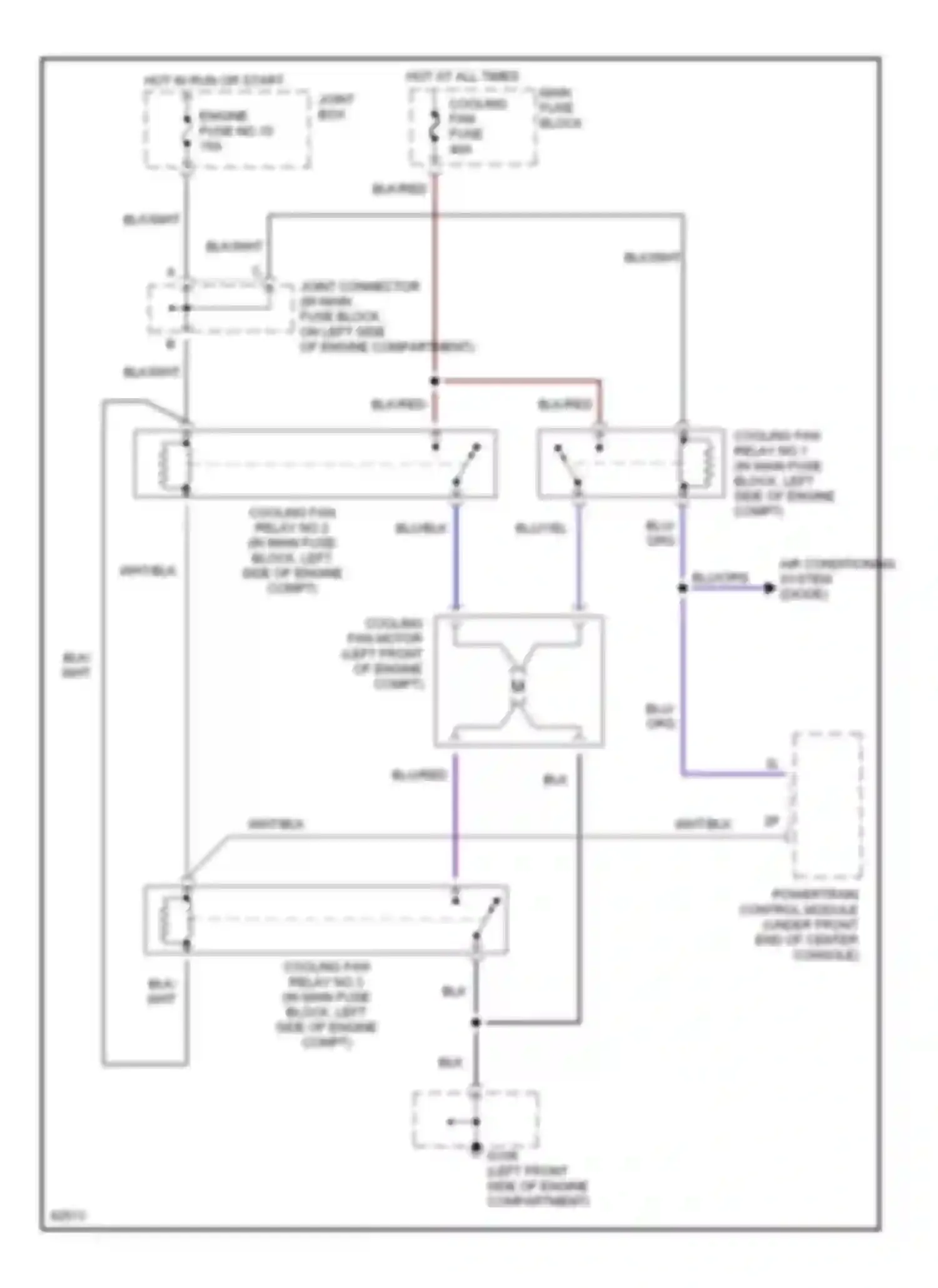 626 Mazda GD (1987-1996): 2.5l, cooling fan circuit