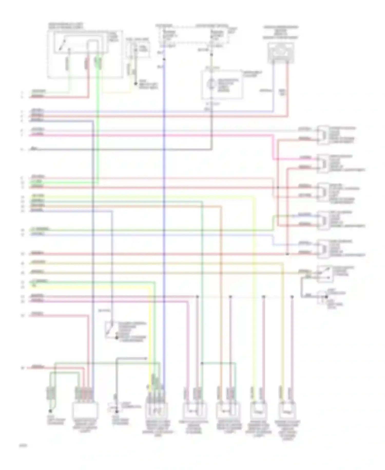 626 Mazda GD (1987-1996): Wiring diagram engine performance 2.0ls, a/t (2 of 2)