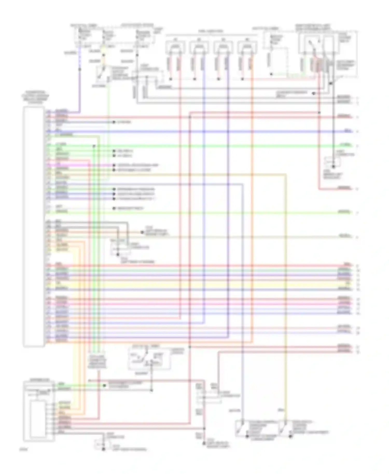 626 Mazda GD (1987-1996): Wiring diagram engine performance 2.0ls, m/t (1 of 2)