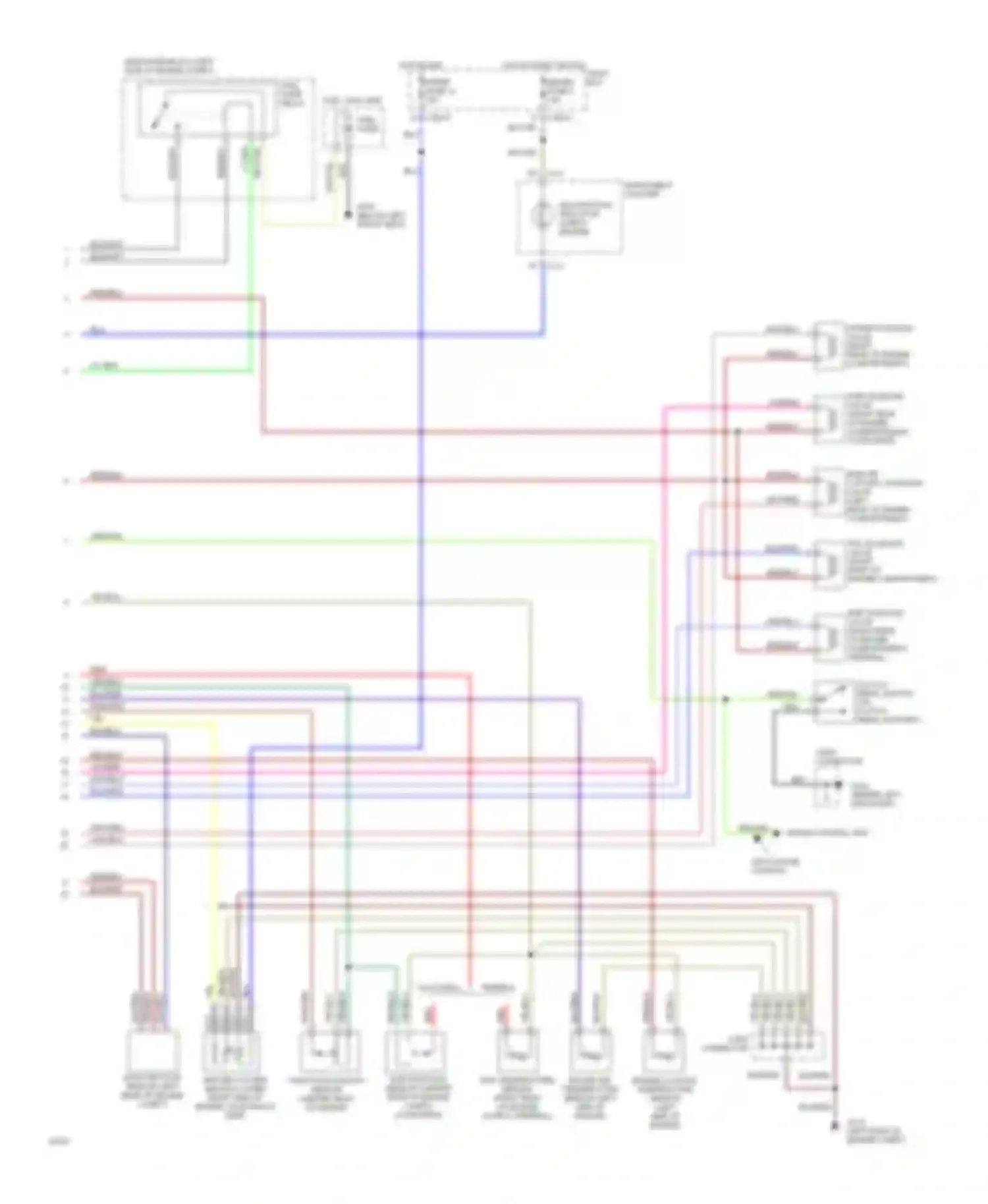 626 Mazda GD (1987-1996): Wiring diagram engine performance 2.0ls, m/t (2 of 2)
