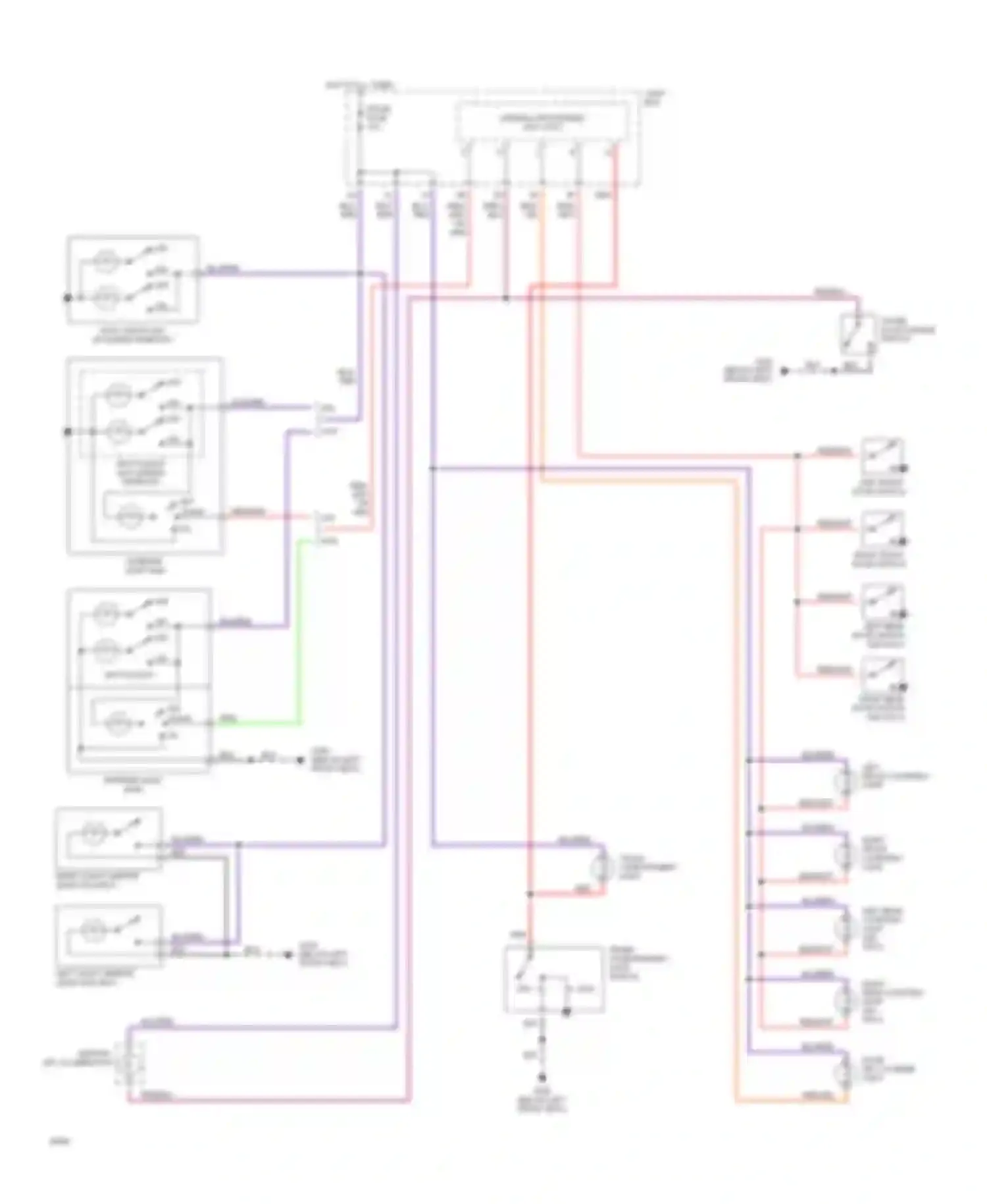 626 Mazda GD (1987-1996): Courtesy lamp circuit