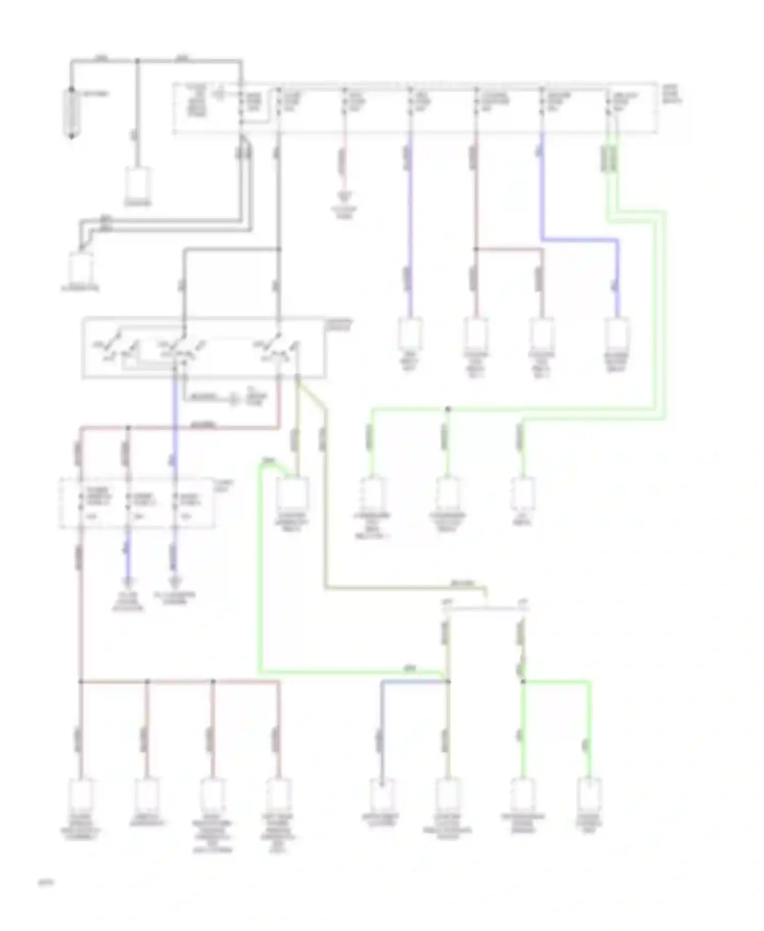 626 Mazda GD (1987-1996): Power distribution circuit (1 of 4)