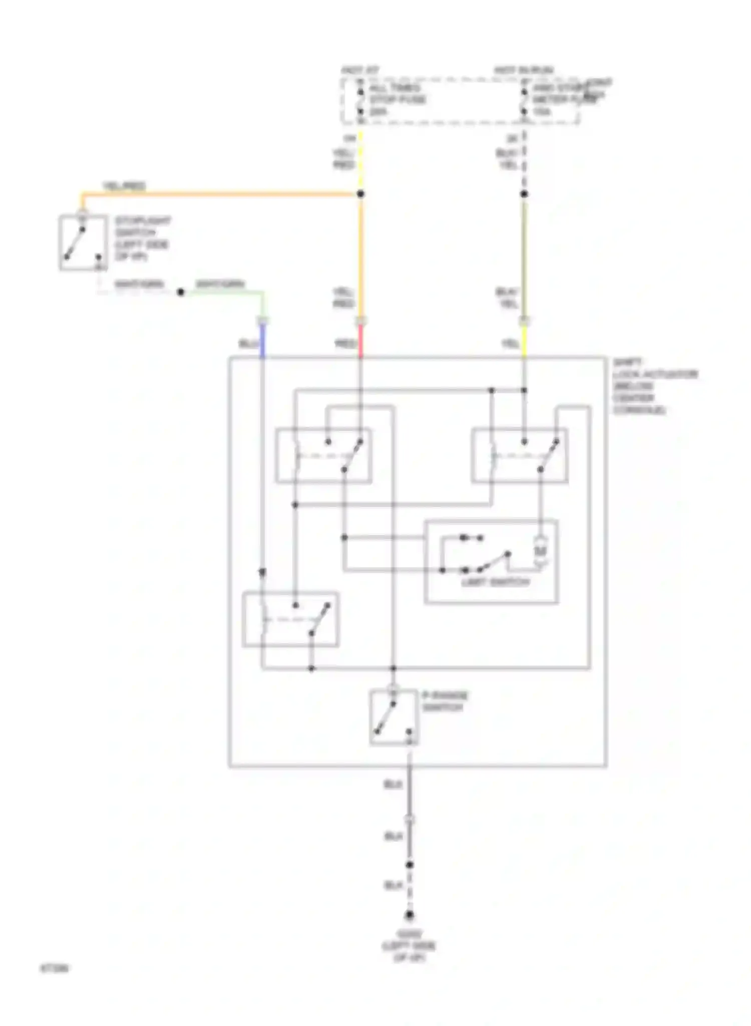 626 Mazda GD (1987-1996): Shift interlock circuit
