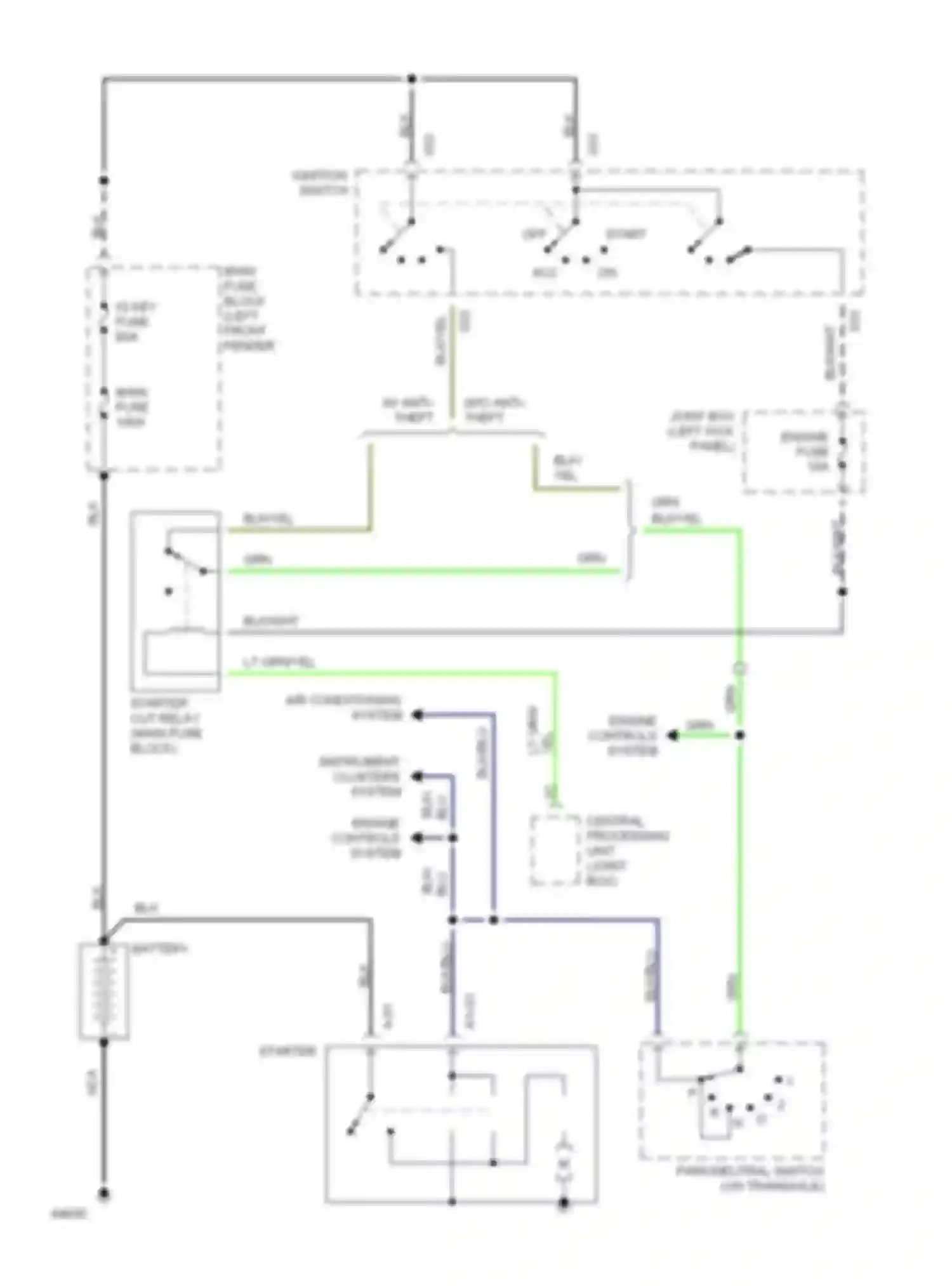 626 Mazda GD (1987-1996): 2.5l, starting circuit, a/t