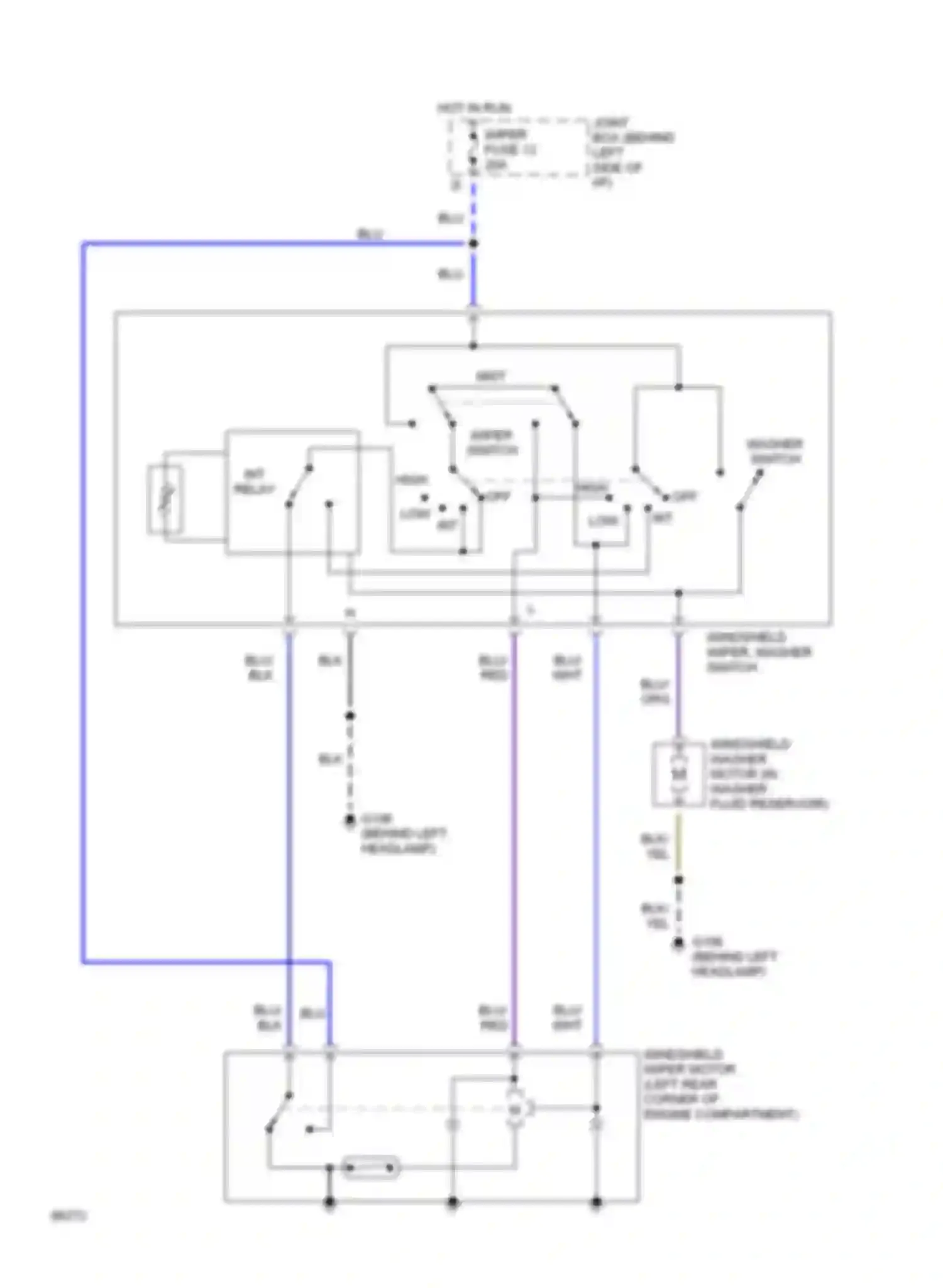 626 Mazda GD (1987-1996): Wiper/washer circuit