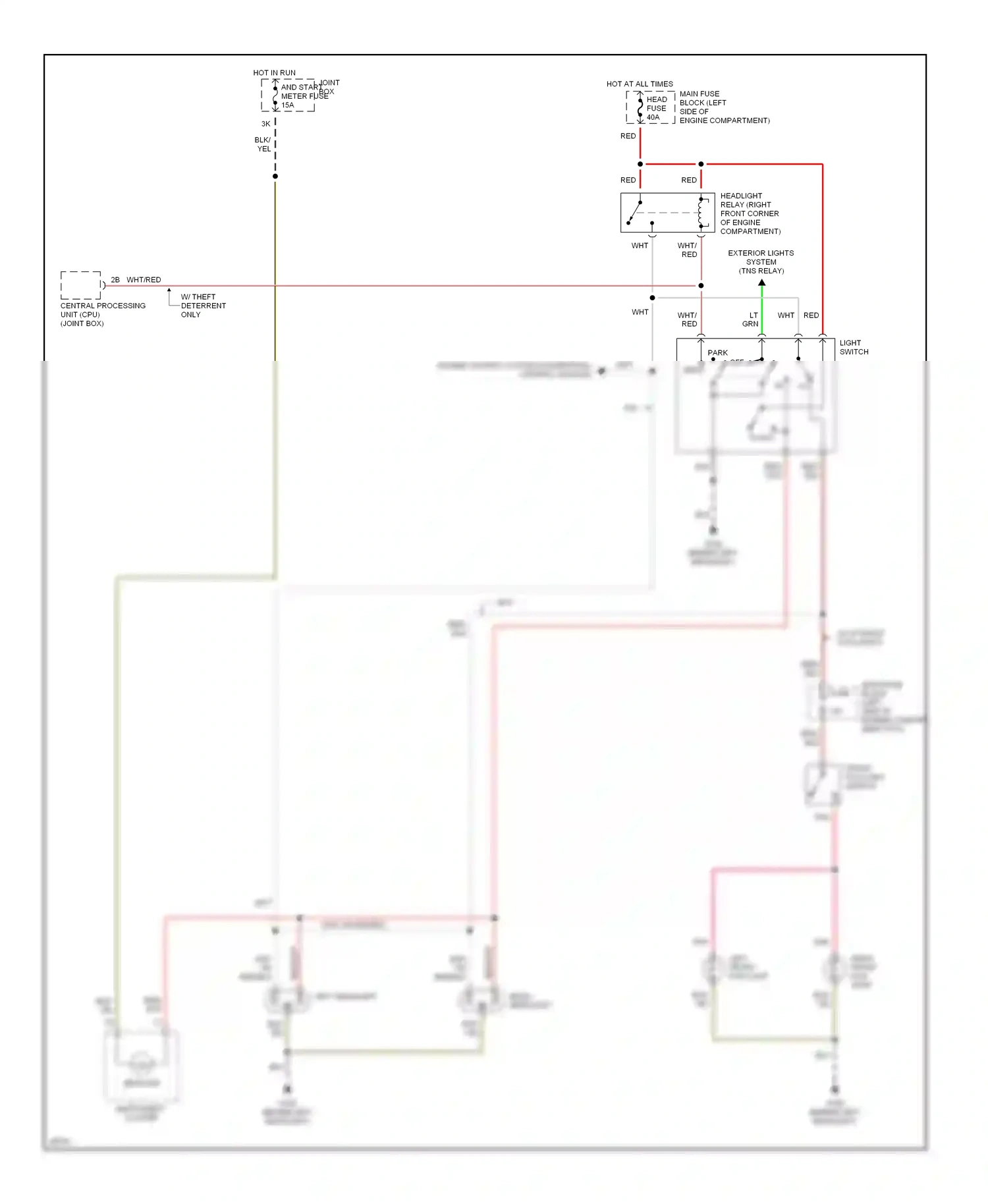 Mazda 626 GD (1987-1996) central processing unit (cpu) (joint box) wiring diagram  (1 of 1)