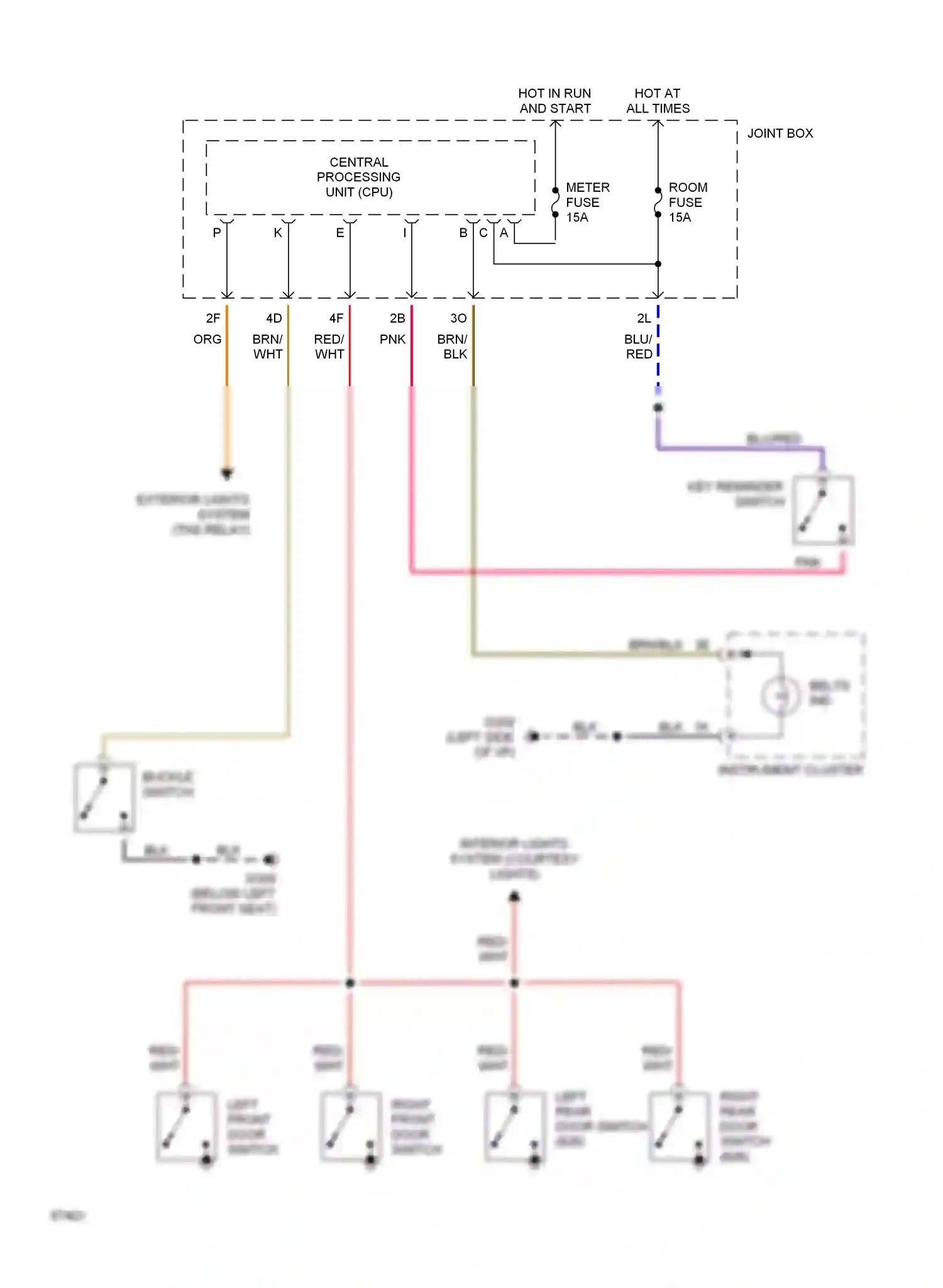 Mazda 626 GD (1987-1996) central processing unit (cpu) wiring diagram  (6 of 6)