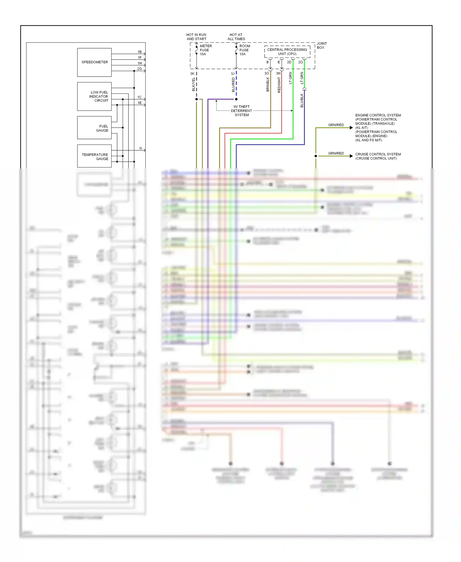 Mazda 626 GD (1987-1996) central processing unit (cpu) wiring diagram  (4 of 6)