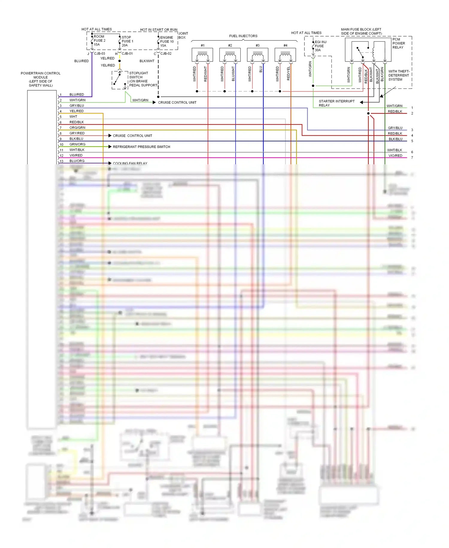 Mazda 626 GD (1987-1996) central processing unit wiring diagram  (6 of 7)