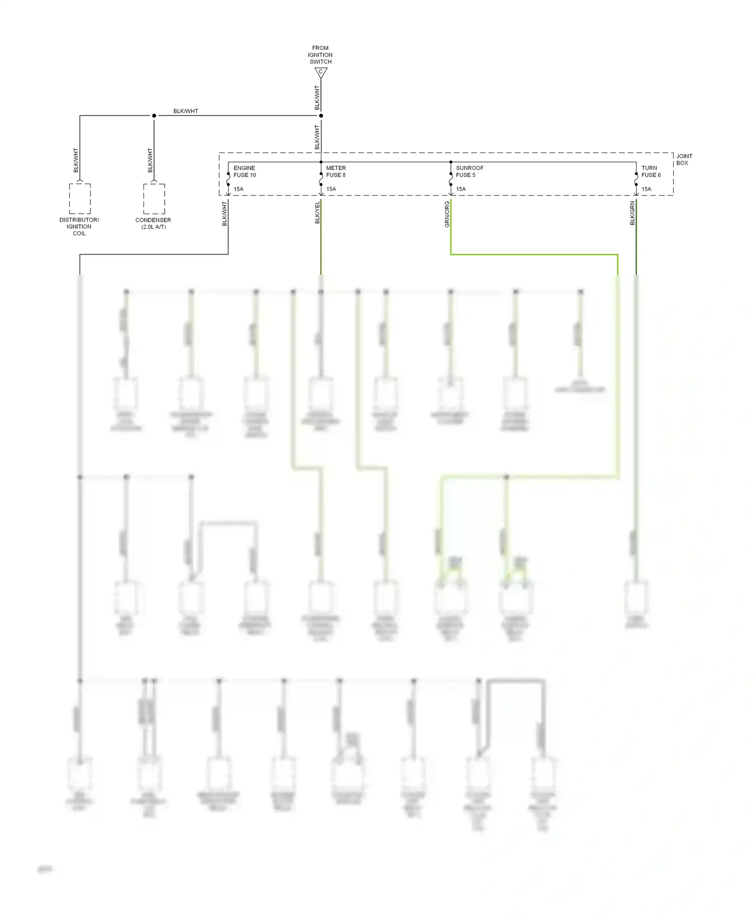 Mazda 626 GD (1987-1996) central processing unit wiring diagram  (5 of 7)