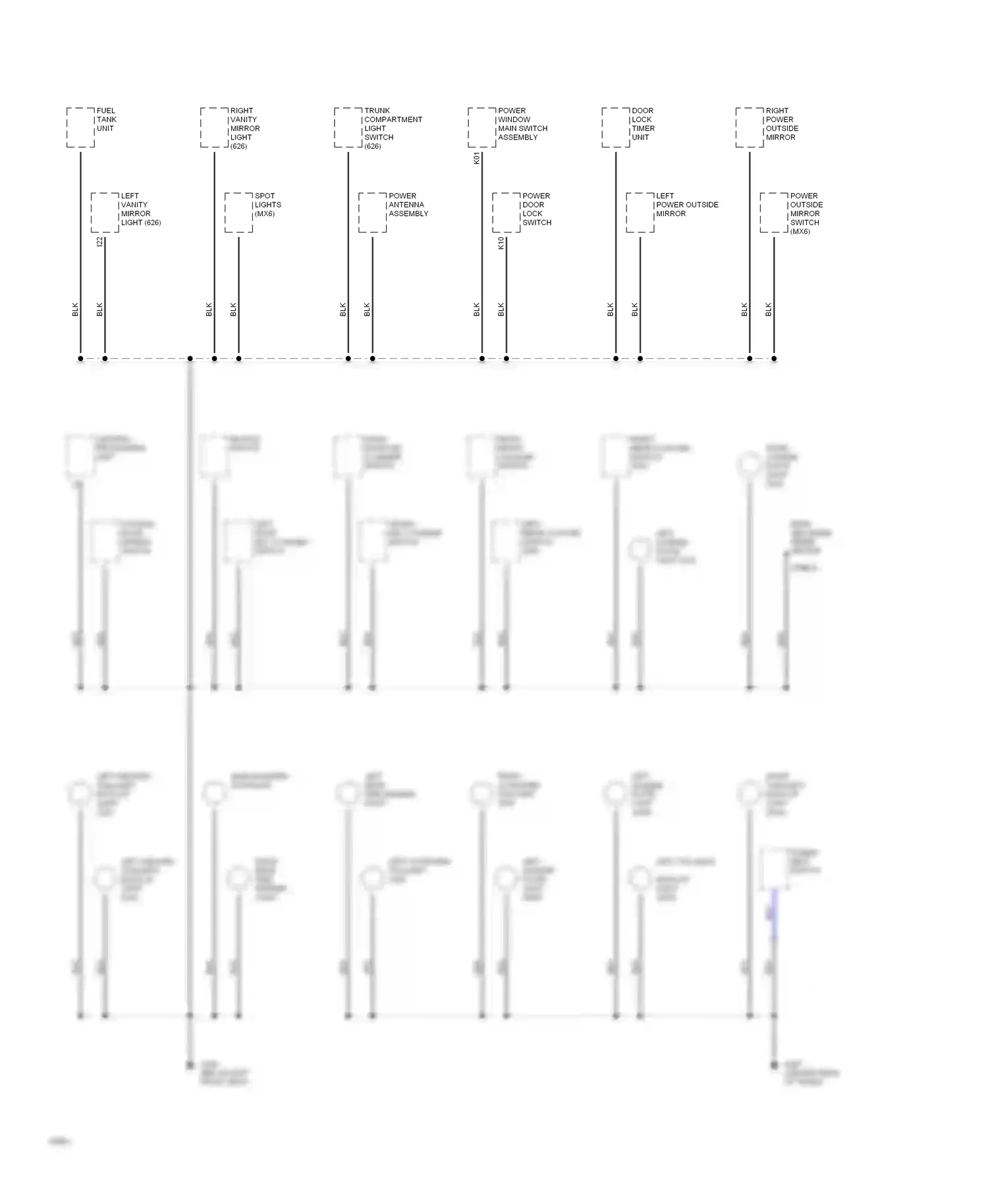 Mazda 626 GD (1987-1996) central processing unit wiring diagram  (3 of 7)