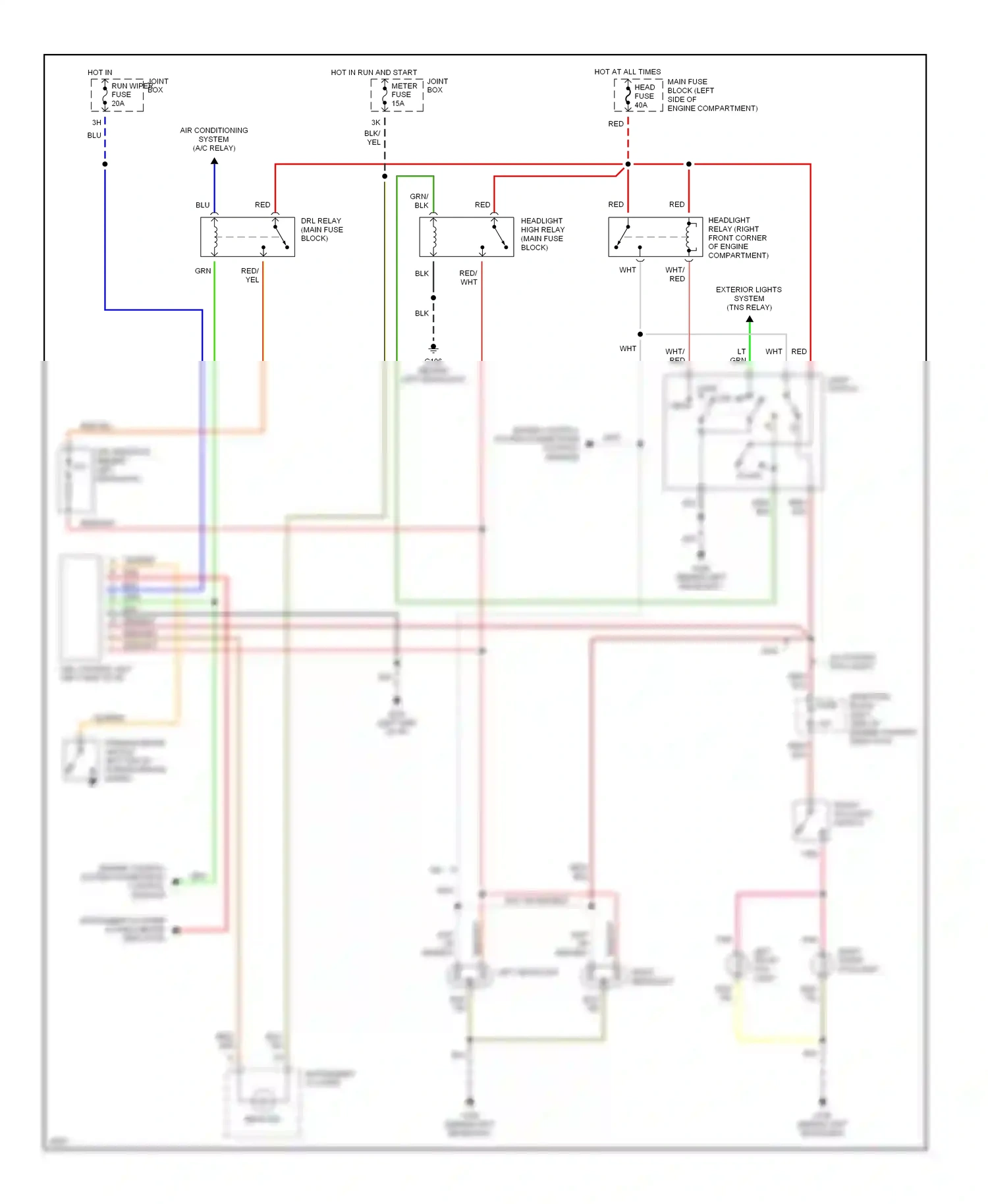 Mazda 626 GD (1987-1996) engine control system (powertrain control module) wiring diagram  (1 of 2)