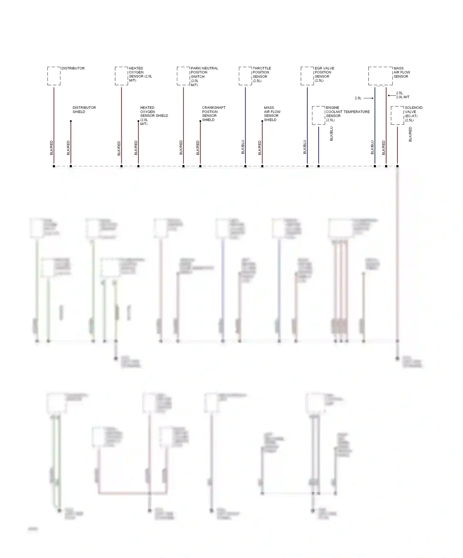 Mazda 626 GD (1987-1996) powertrain control module wiring diagram  (6 of 7)