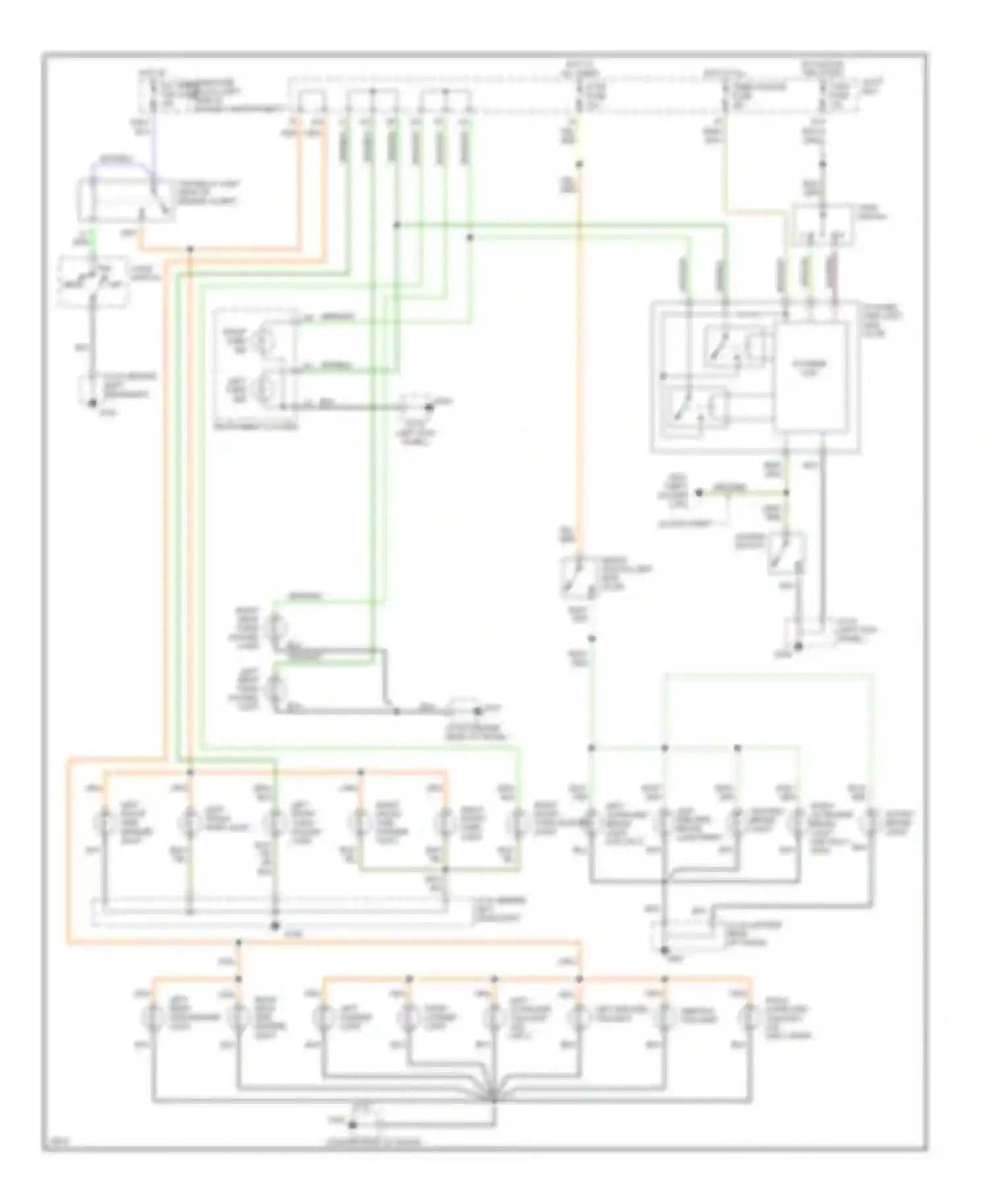 626 Mazda GE (1991-1997): Exterior lamps circuit