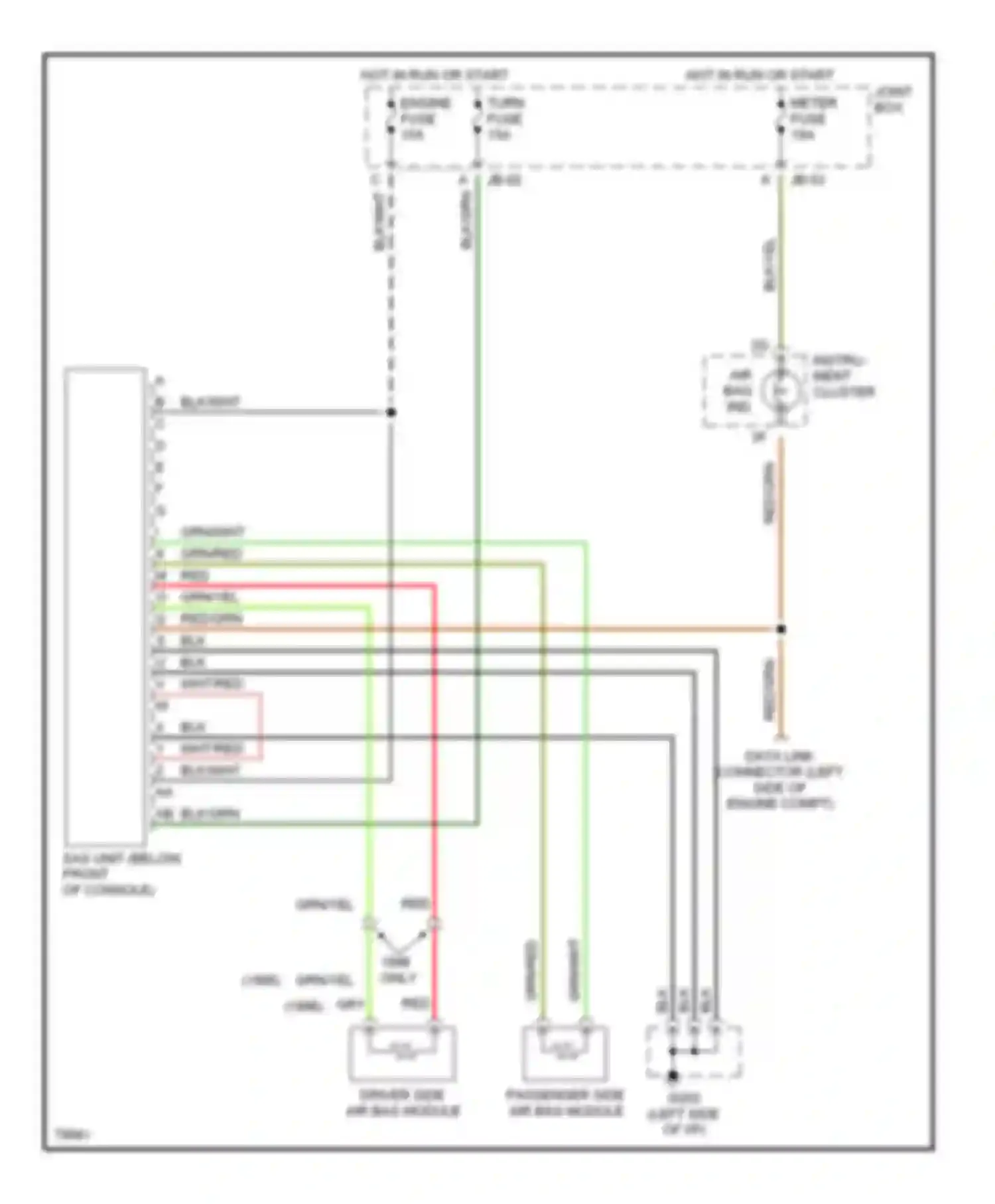 626 Mazda GE (1991-1997): Supplemental restraint circuit