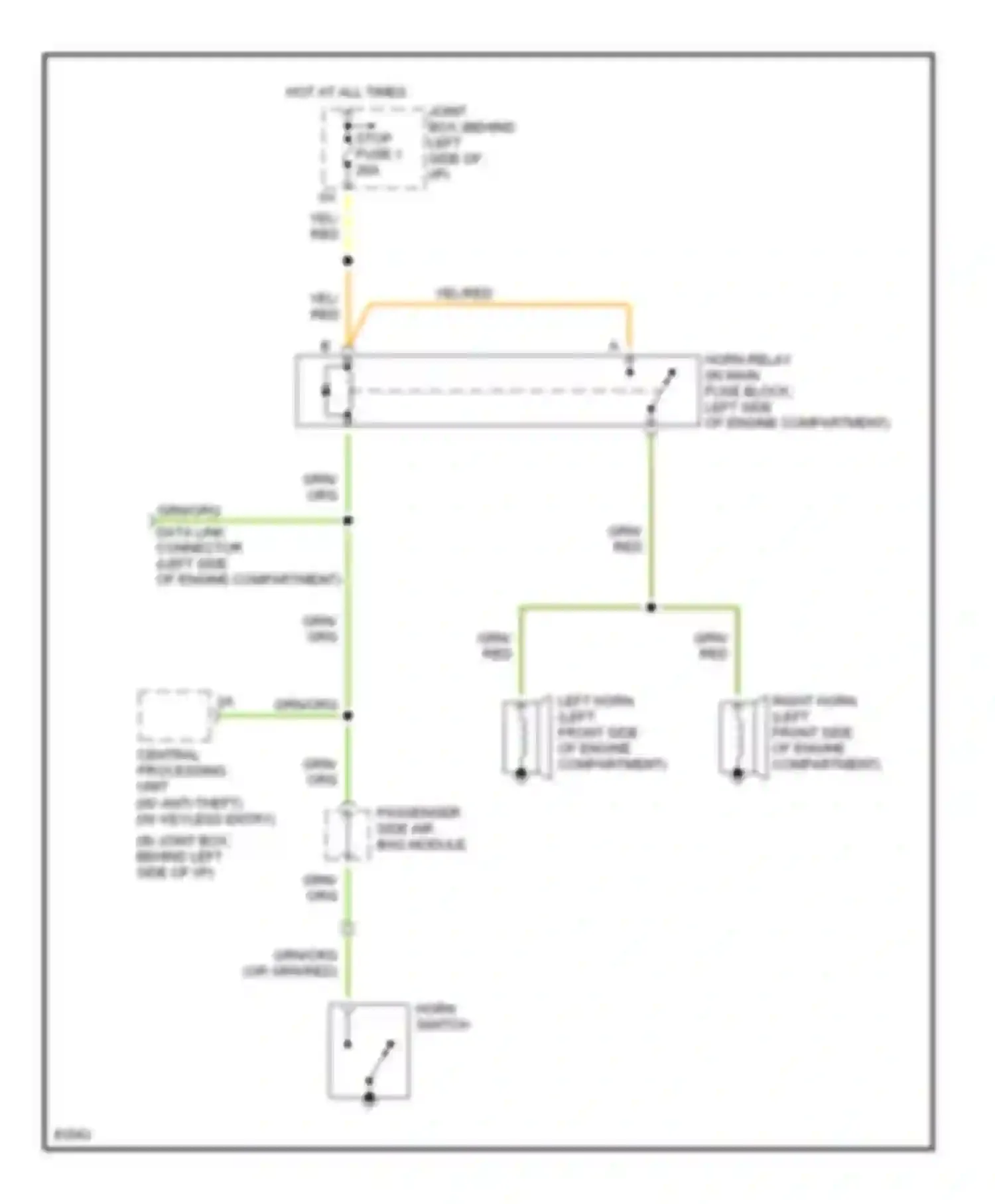 Wiring diagram central processing unit for Mazda 626 GE (1991-1997) (4 of 9)