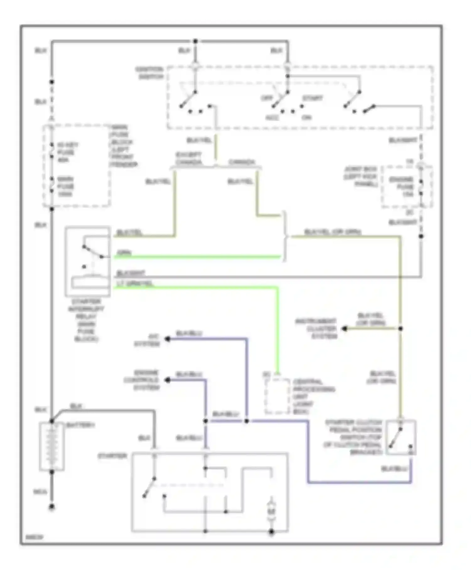 Wiring diagram engine controls system for Mazda 626 GE (1991-1997) (4 of 6)