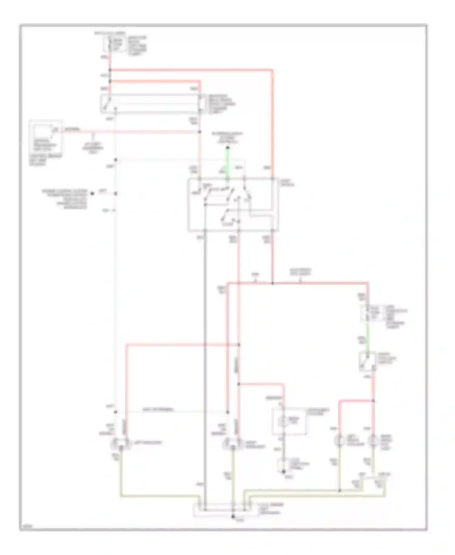 Wiring diagram left front fog light for Mazda 626 GE (1991-1997) (1 of 1)