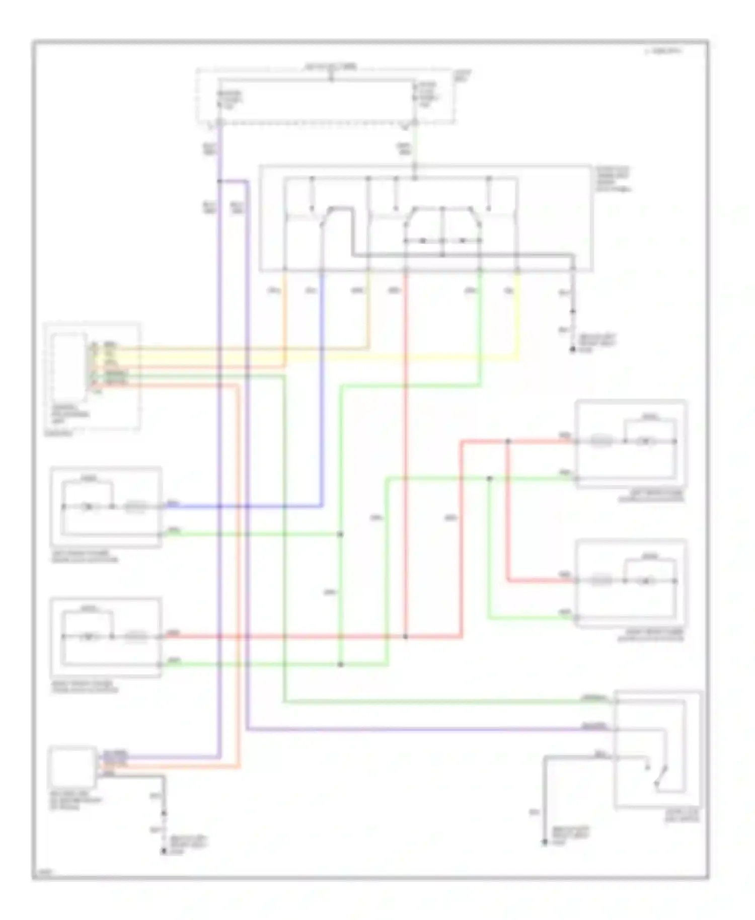 Wiring diagram left front power door lock actuator for Mazda 626 GE (1991-1997) (1 of 1)