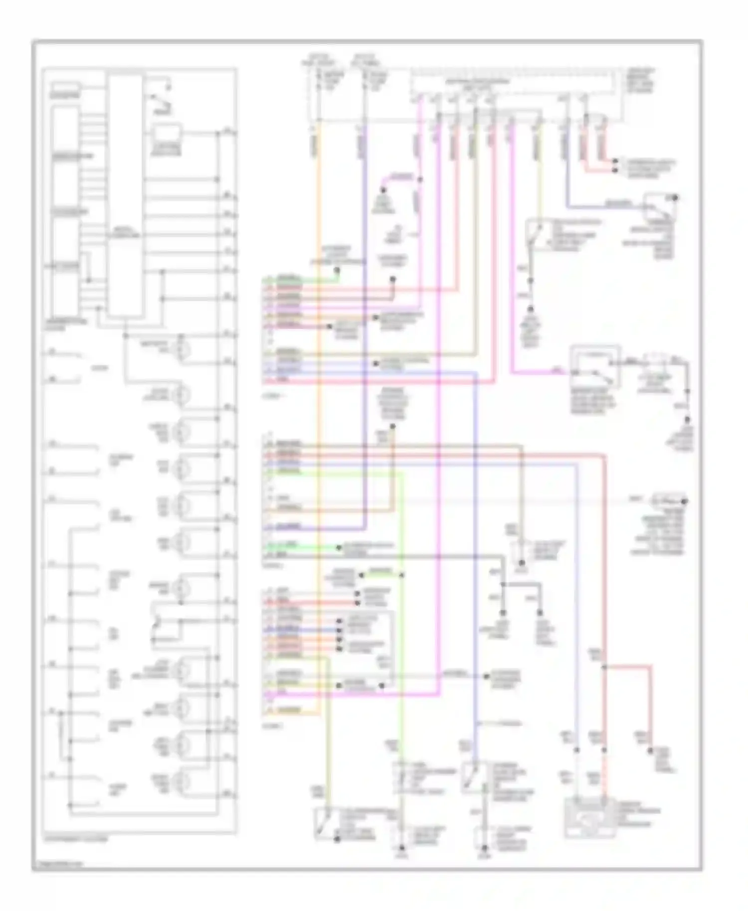 626 Mazda GF (1997-2002): Instrument cluster circuit