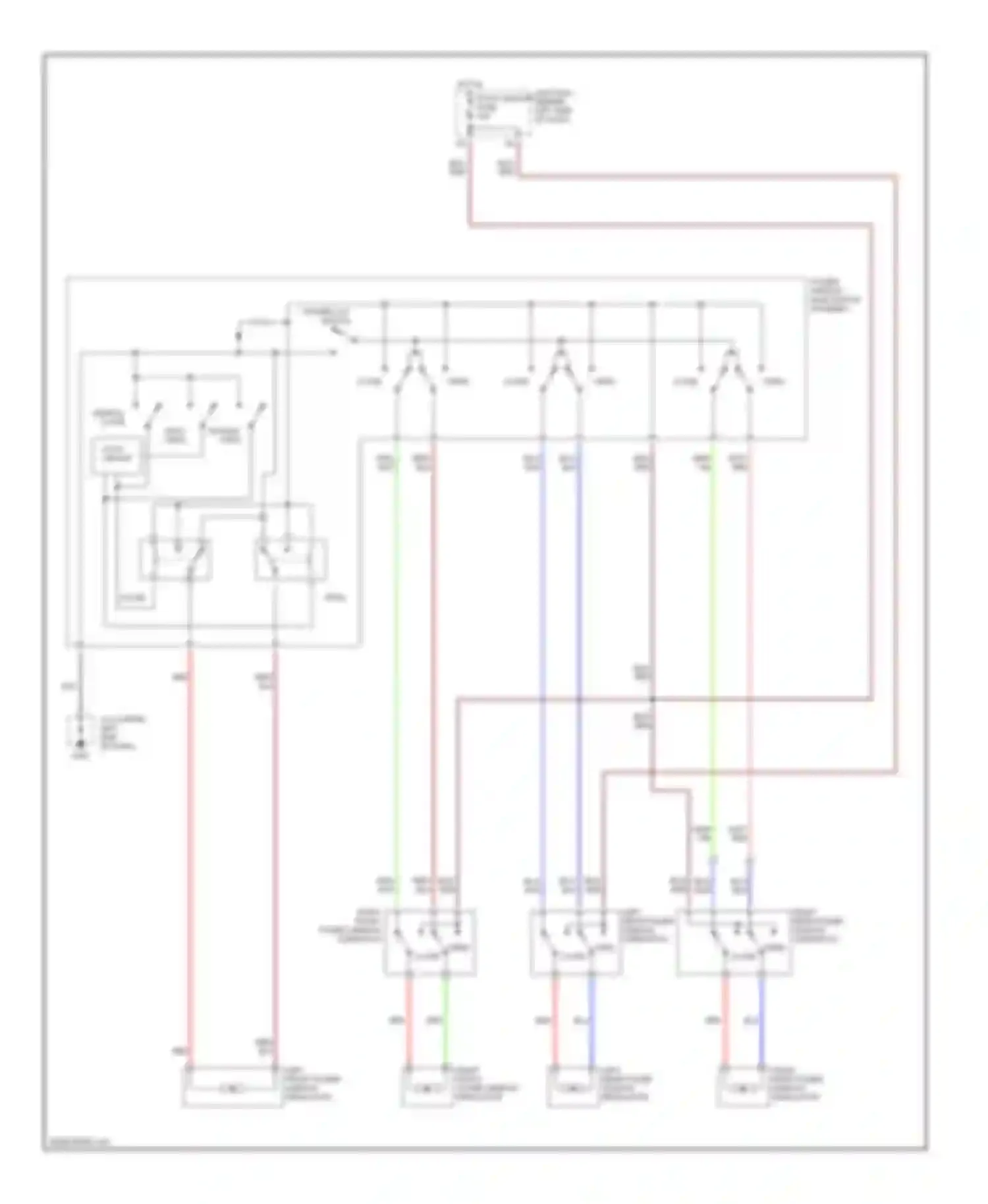 626 Mazda GF (1997-2002): Power window circuit