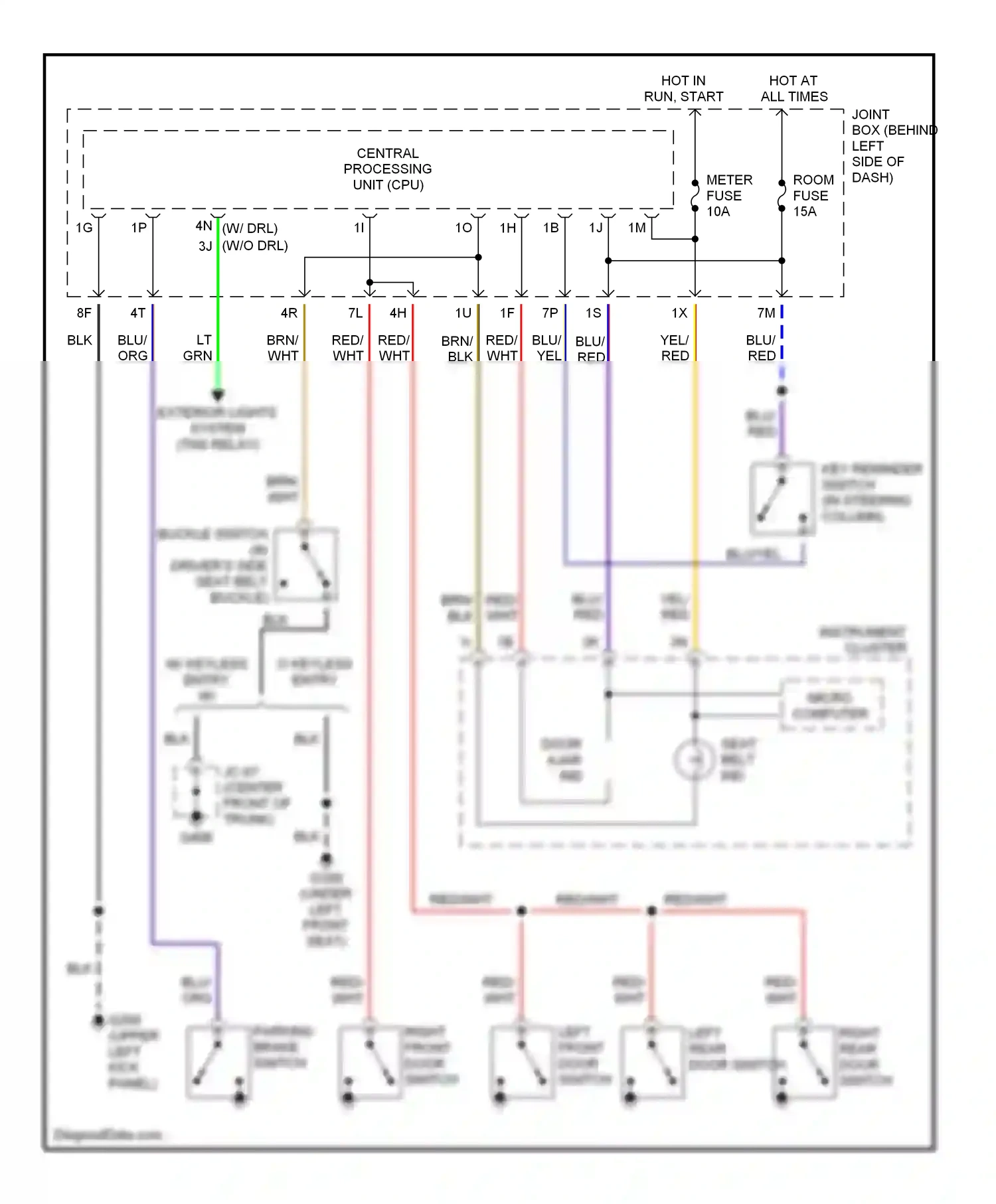 Mazda 626 GF (1997-2002) blu wiring diagram  (29 of 30)