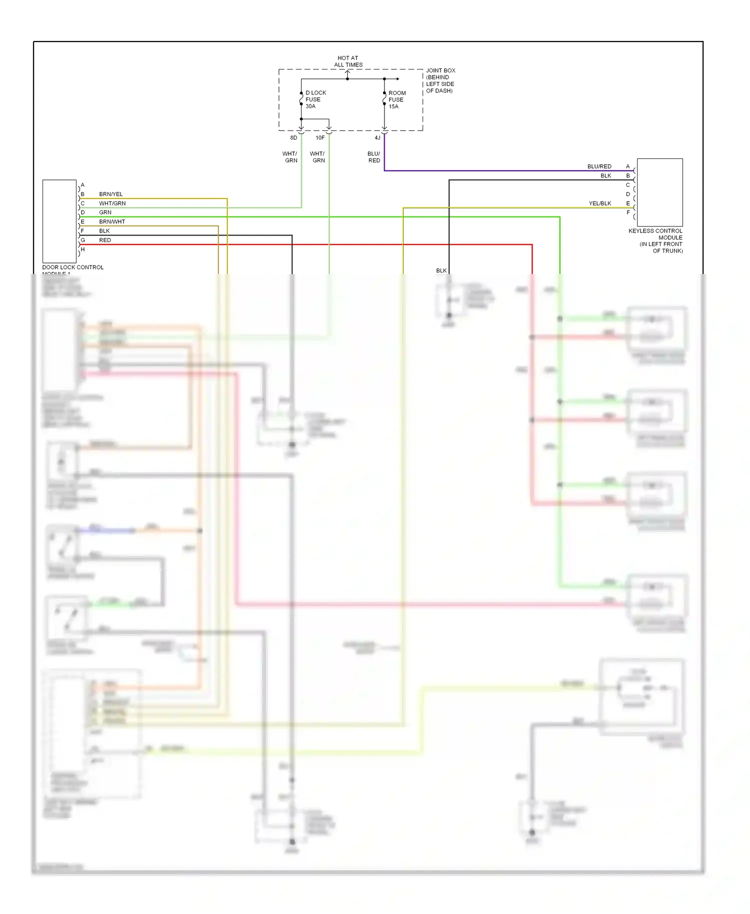 Mazda 626 GF (1997-2002) central processing unit (cpu) wiring diagram  (7 of 8)