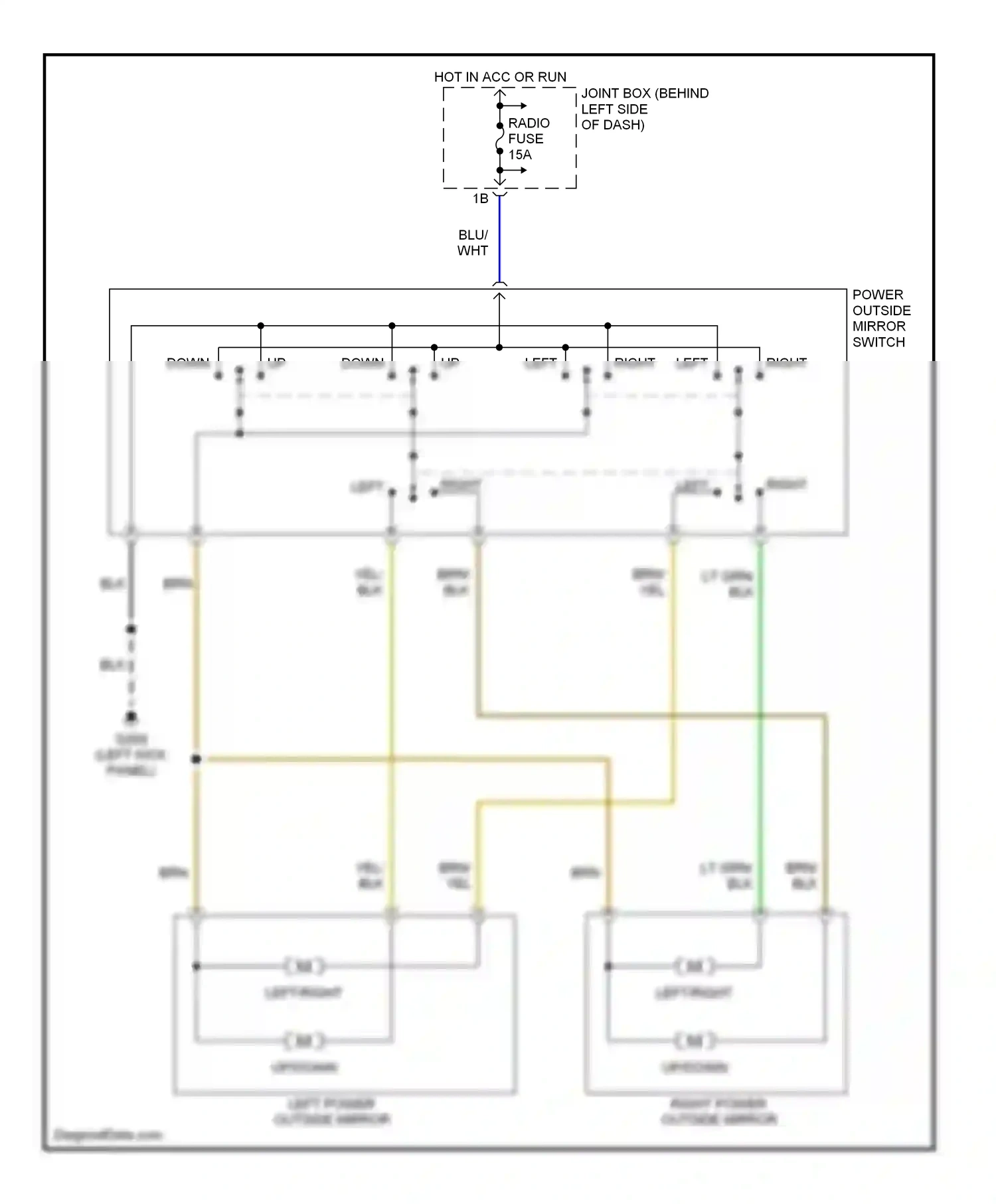Mazda 626 GF (1997-2002) down wiring diagram  (1 of 1)