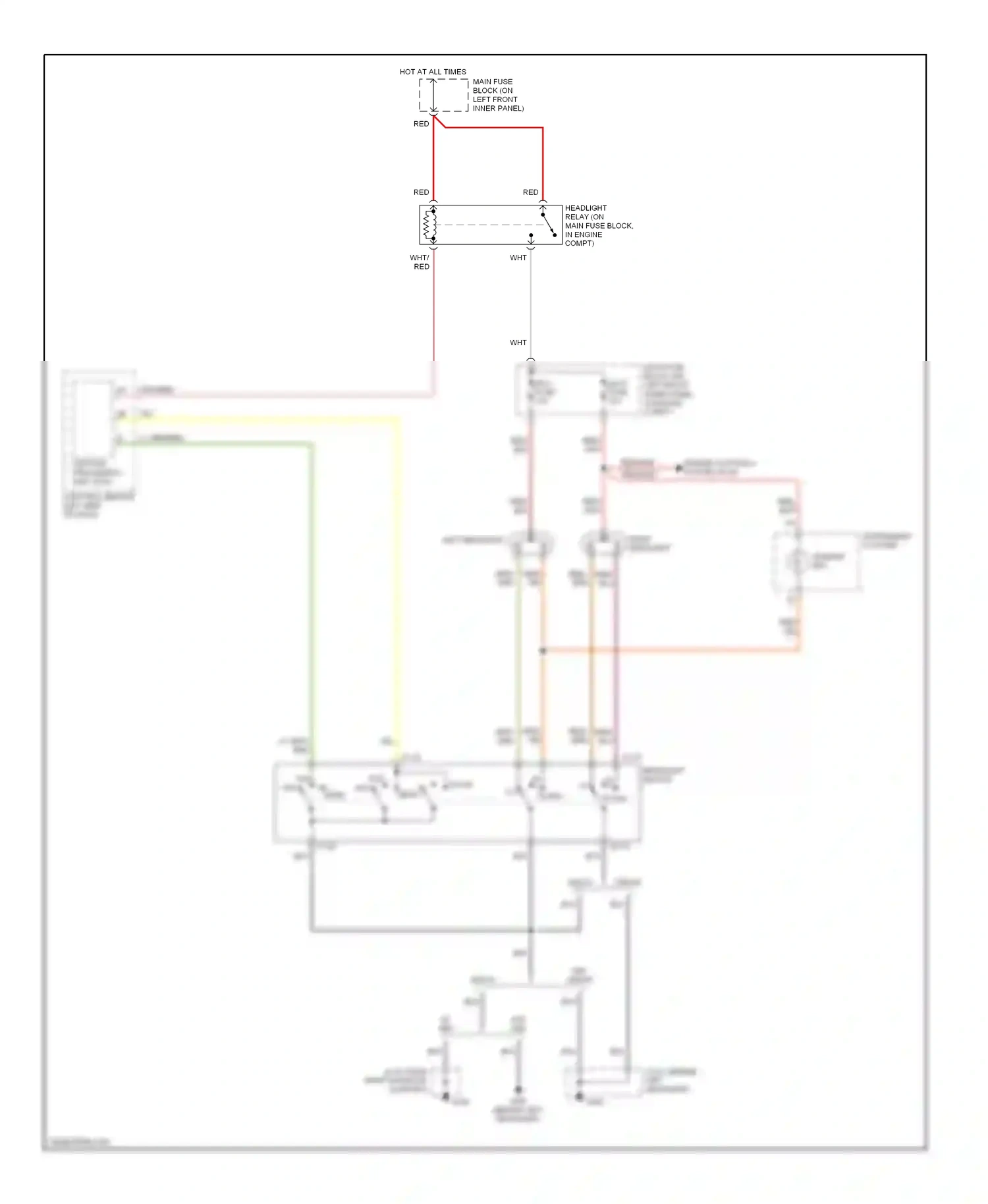 Mazda 626 GF (1997-2002) flash head wiring diagram  (1 of 1)