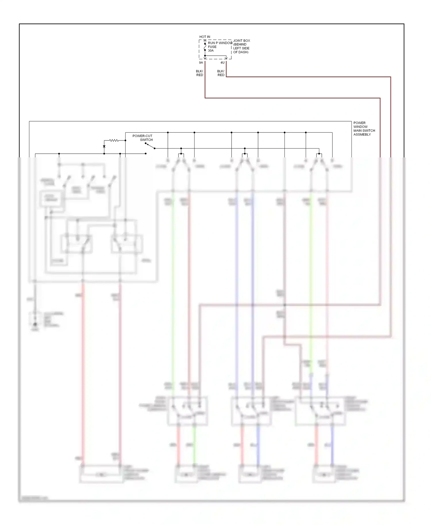 Mazda 626 GF (1997-2002) (open) wiring diagram  (1 of 1)