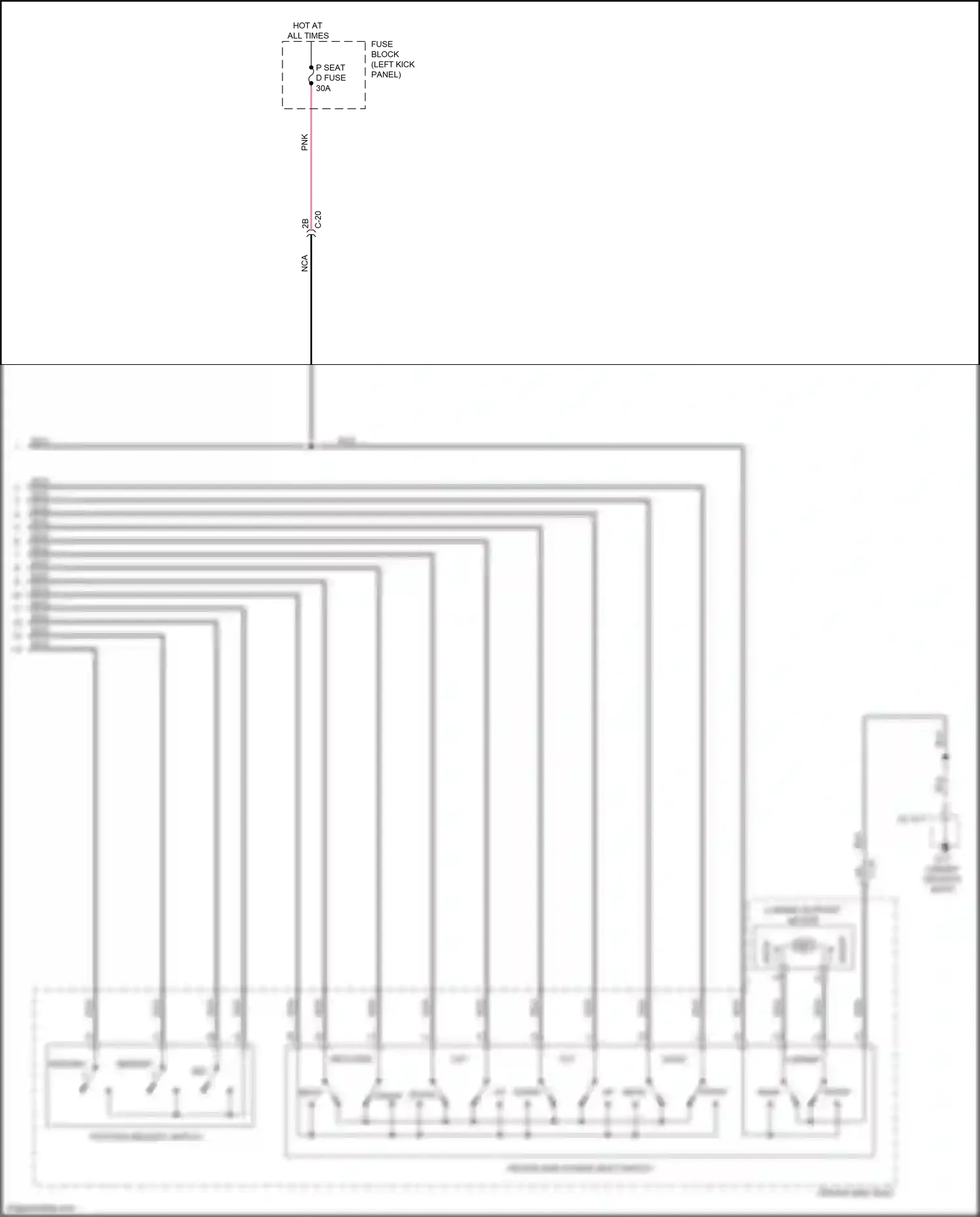 Car Wiring Diagrams for CX-3 Mazda I facelift (2018-2024): Memory systems circuit (2 of 2)