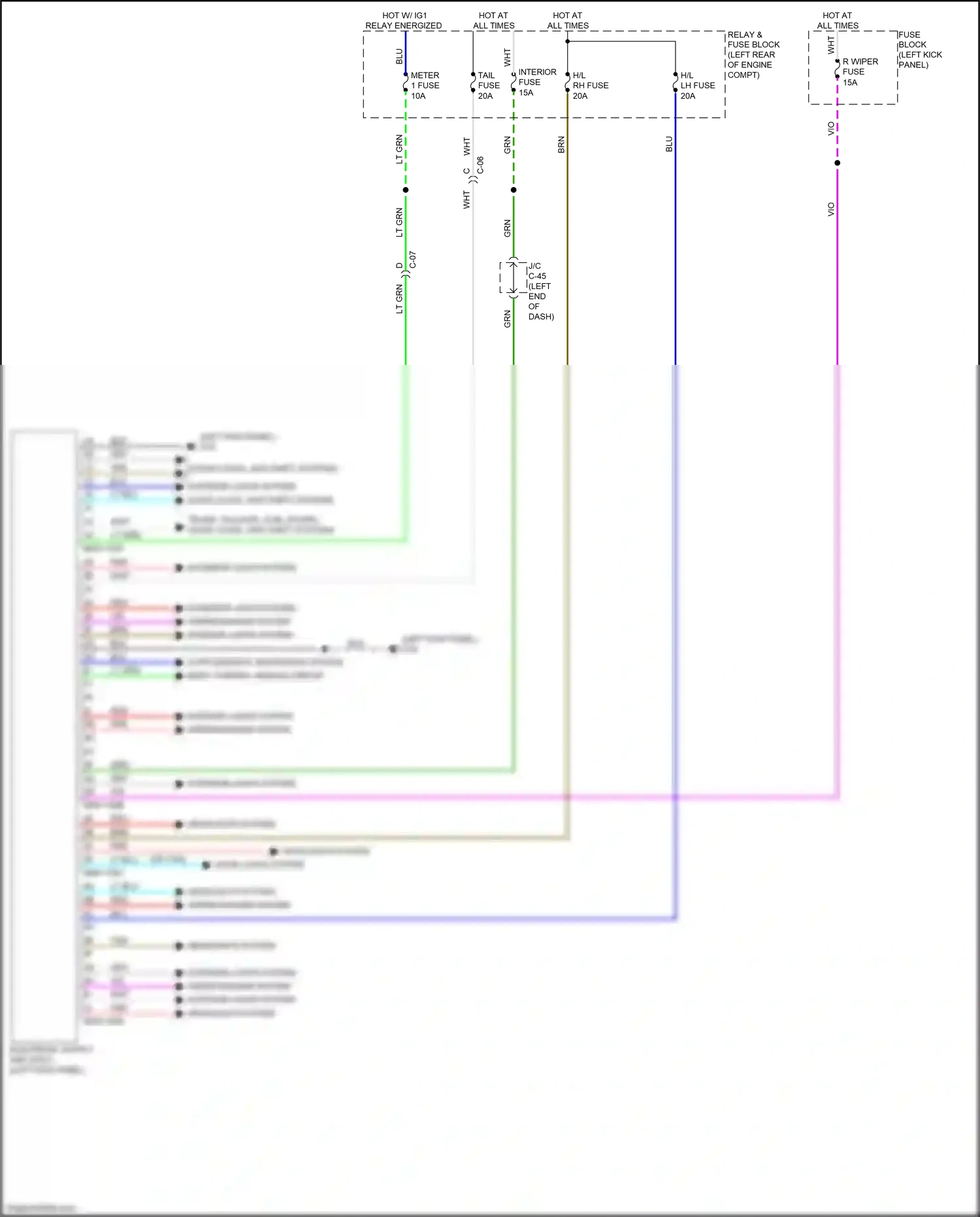 Wiring diagram blu for Mazda CX-3 I facelift (2018-2024) (69 of 132)