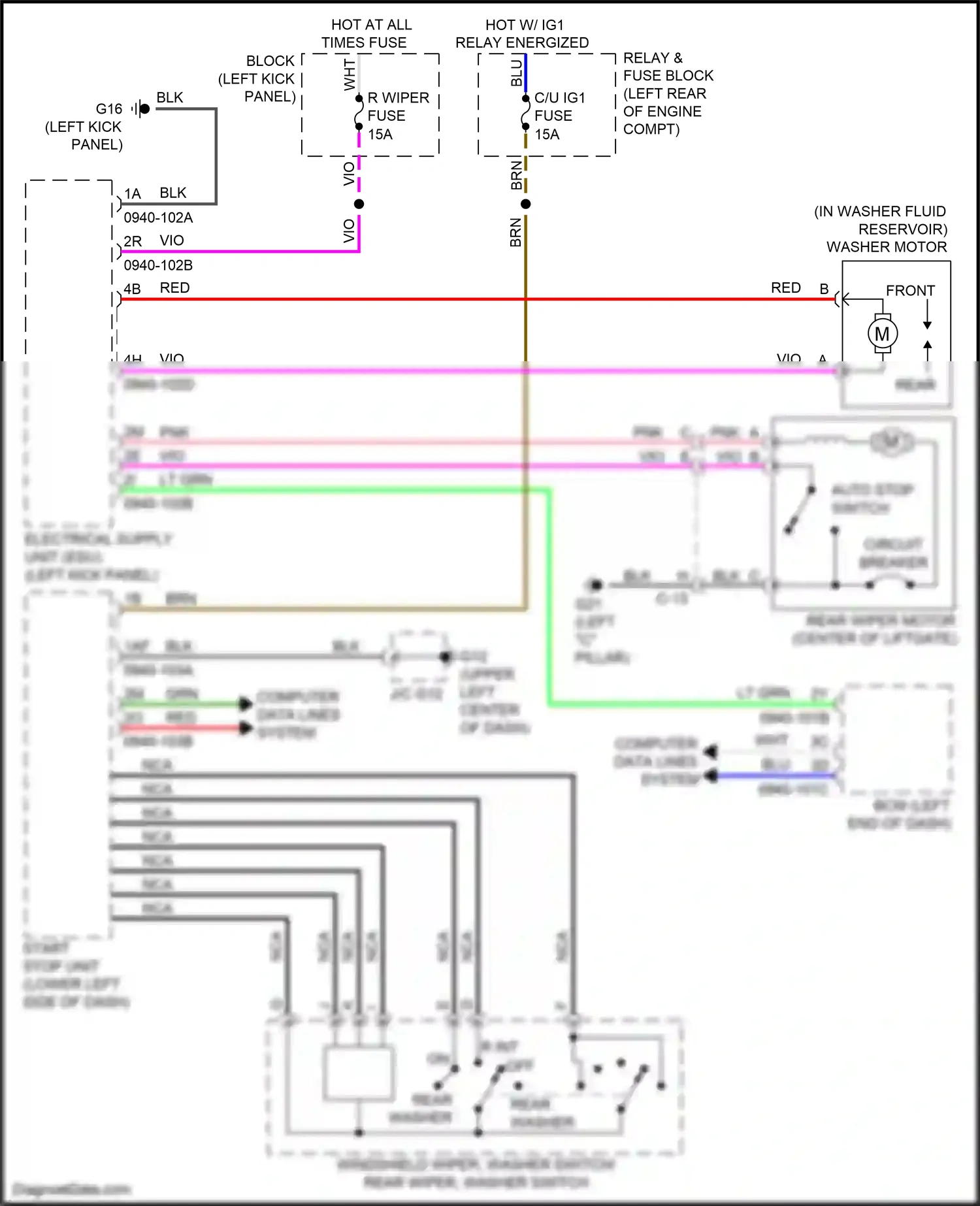 Wiring diagram blu for Mazda CX-3 I facelift (2018-2024) (58 of 132)