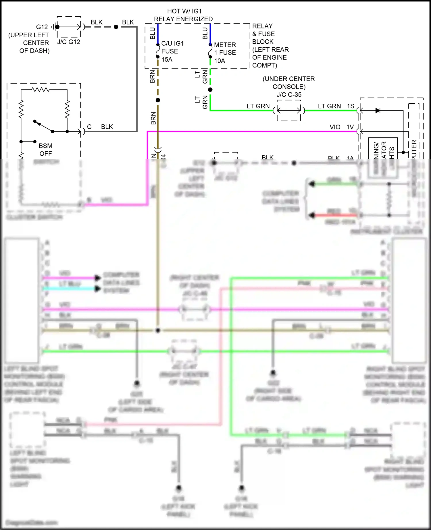 Wiring diagram bsm off switch for Mazda CX-3 I facelift (2018-2024) (1 of 2)