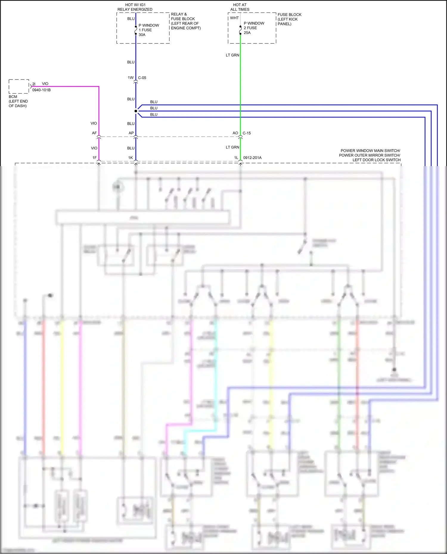 Wiring diagram close open for Mazda CX-3 I facelift (2018-2024) (1 of 1)
