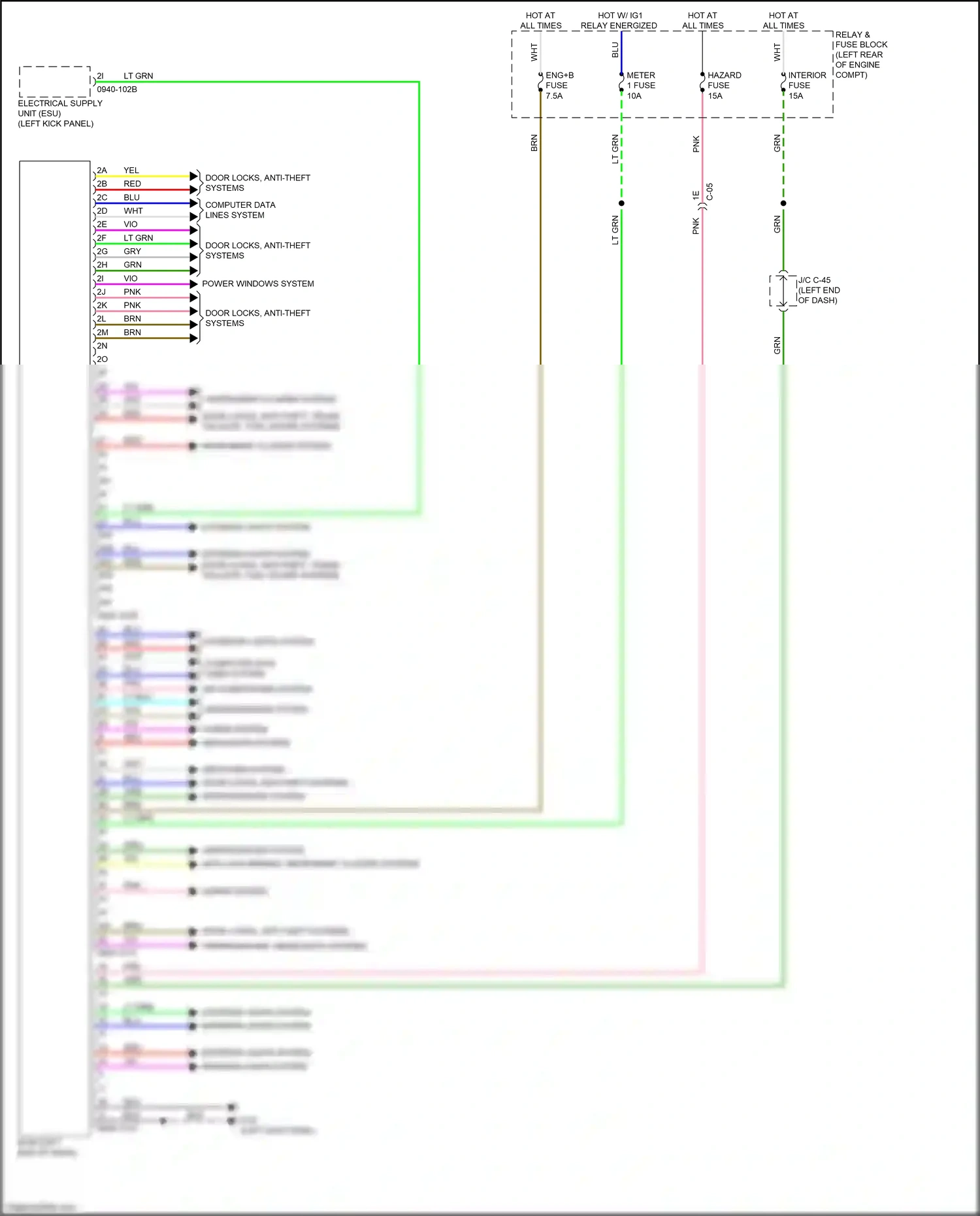 Wiring diagram computer data lines system for Mazda CX-3 I facelift (2018-2024) (45 of 81)