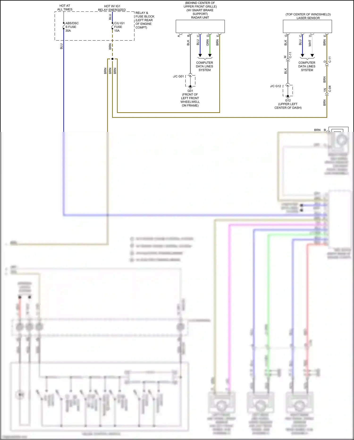 Wiring diagram cruise control switch for Mazda CX-3 I facelift (2018-2024) (1 of 2)