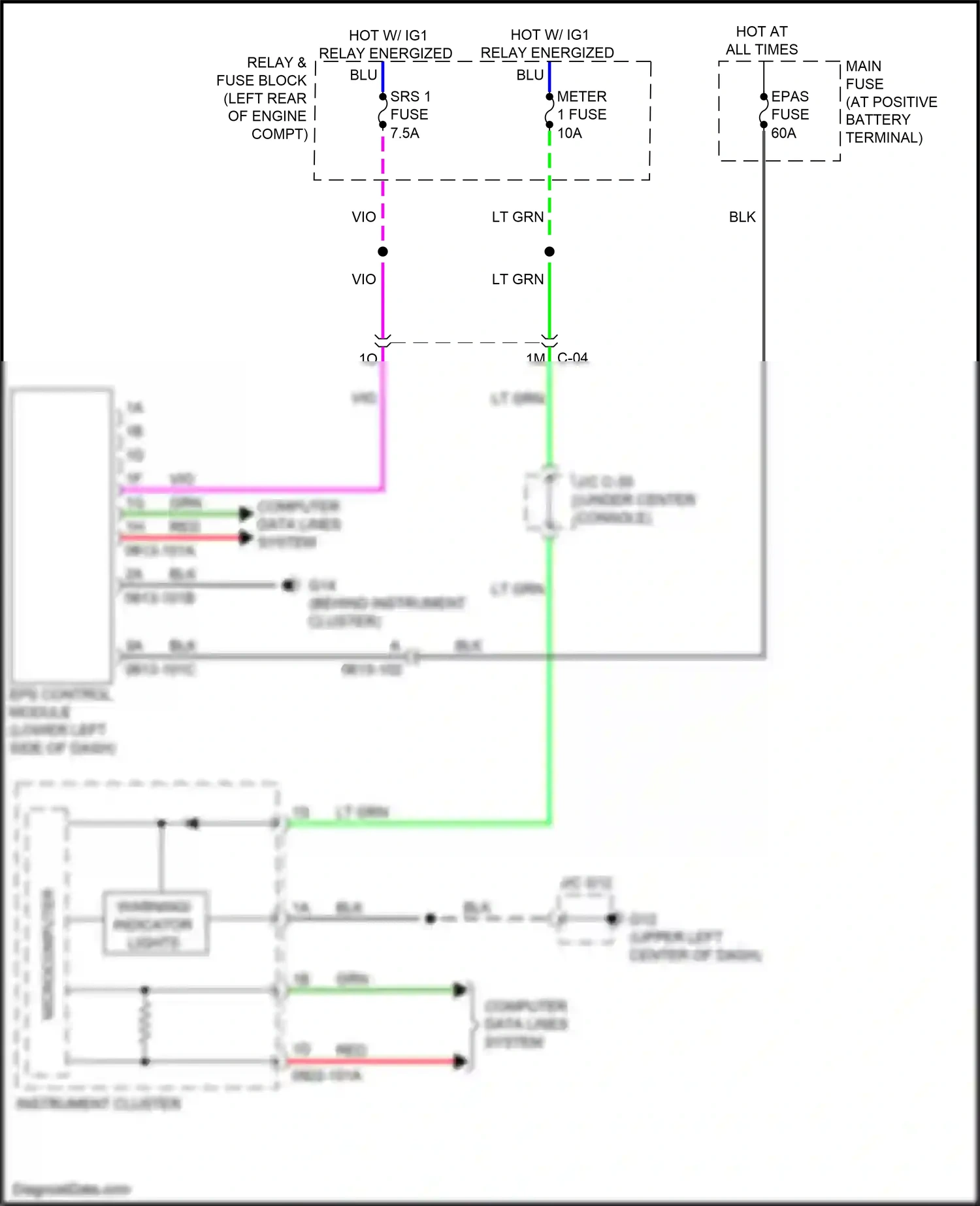 Wiring diagram eps control module for Mazda CX-3 I facelift (2018-2024) (2 of 5)