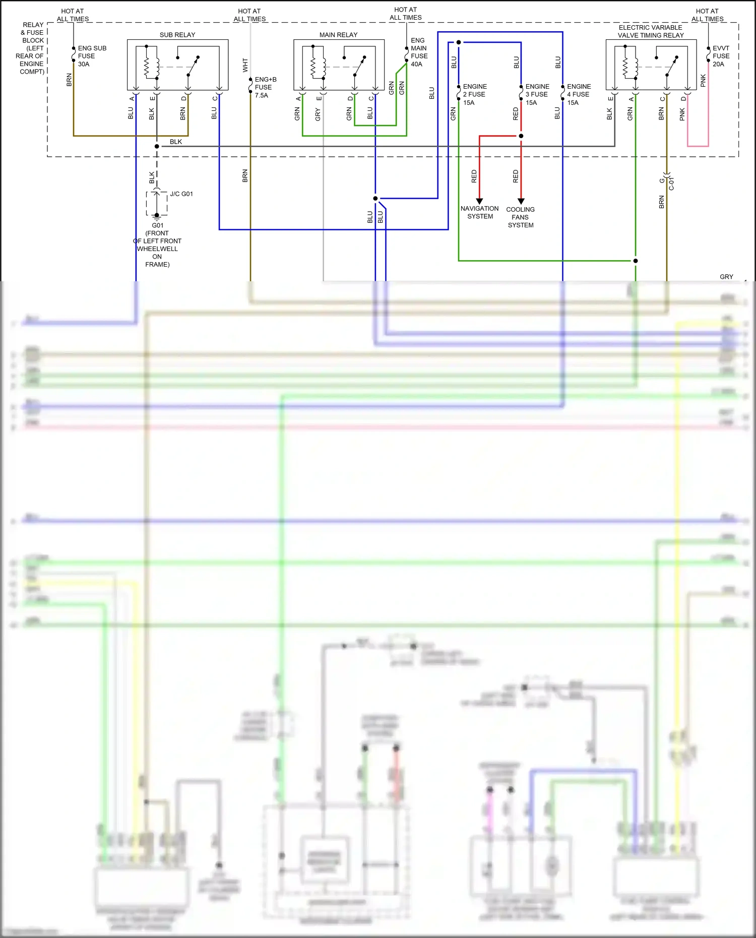 Wiring diagram fuel pump control module for Mazda CX-3 I facelift (2018-2024) (2 of 3)