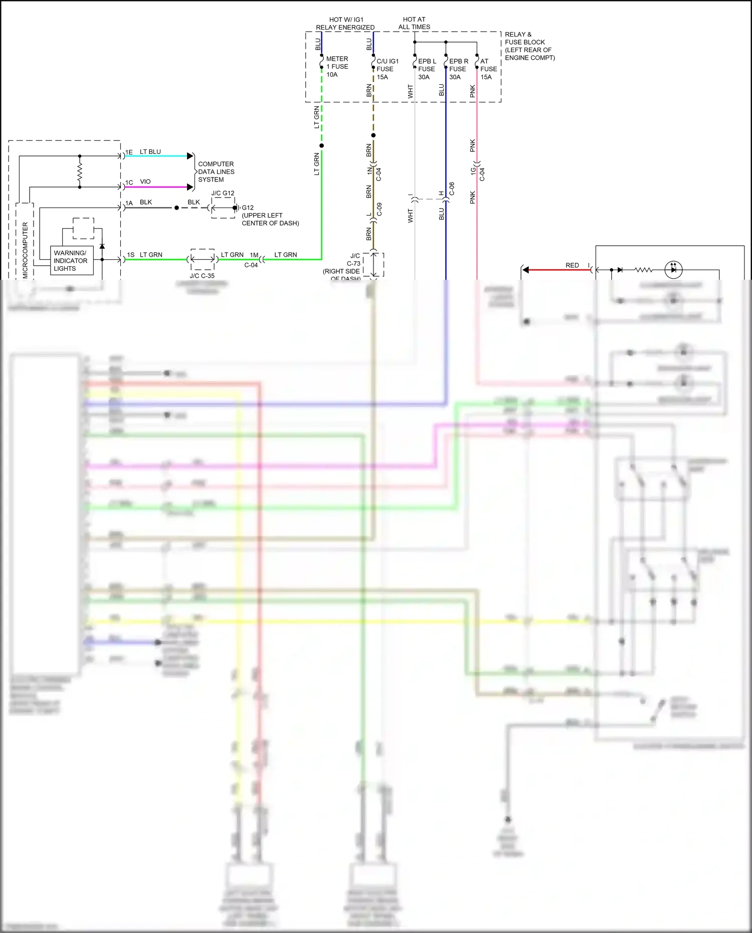 Wiring diagram illumination light for Mazda CX-3 I facelift (2018-2024) (1 of 1)