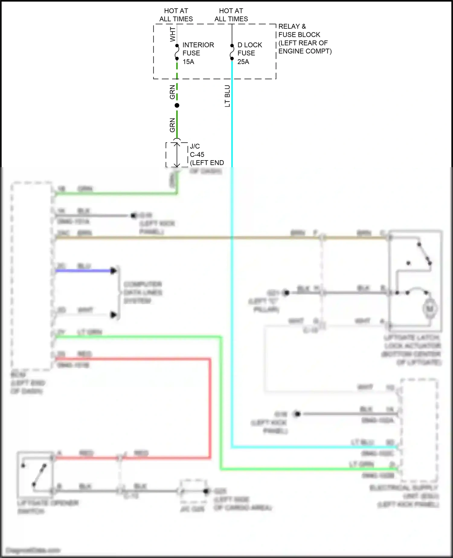 Mazda CX-3 I facelift (2018-2024) lt blu wiring diagram  (40 of 76)