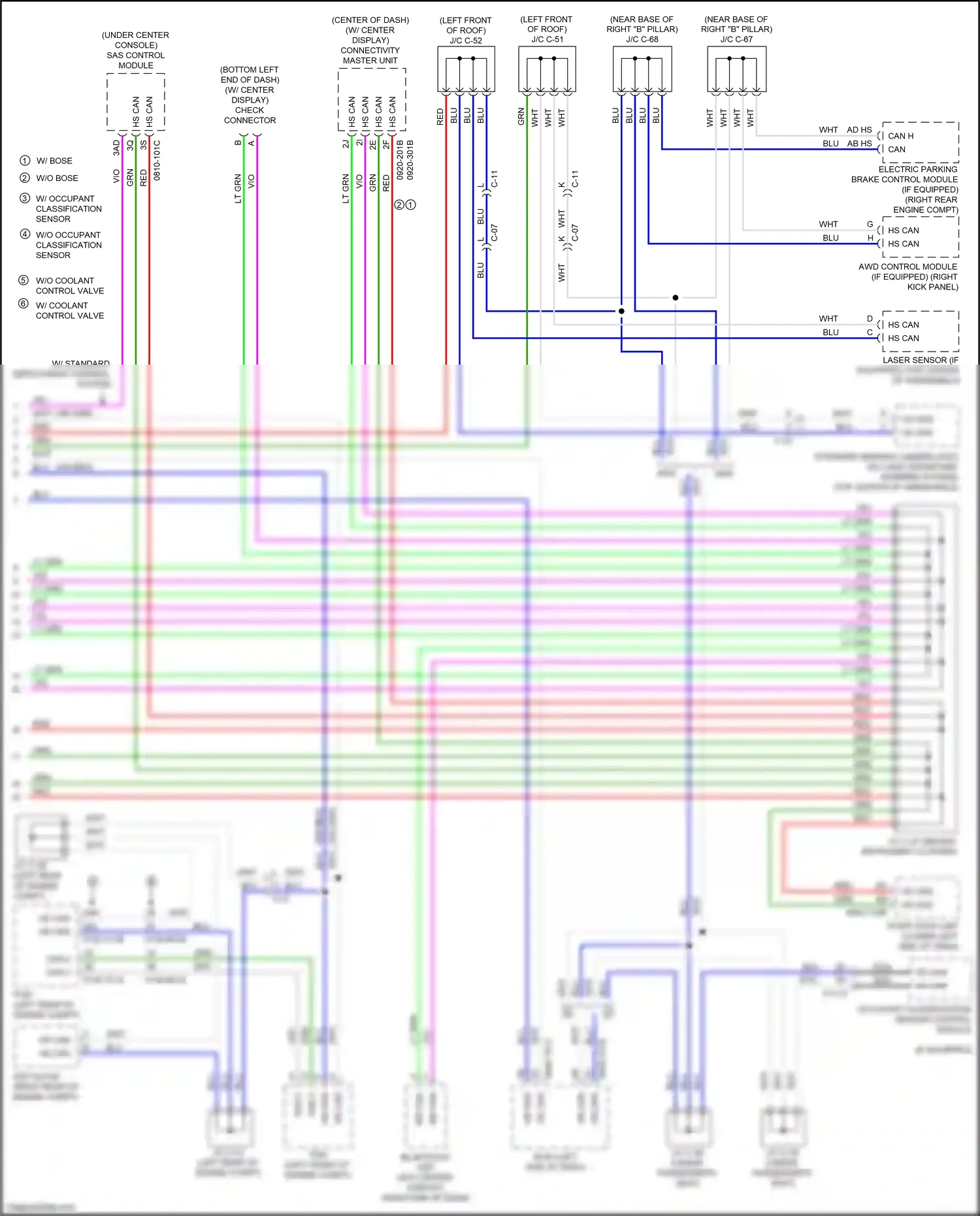 Wiring diagram ms can-h for Mazda CX-3 I facelift (2018-2024) (2 of 3)