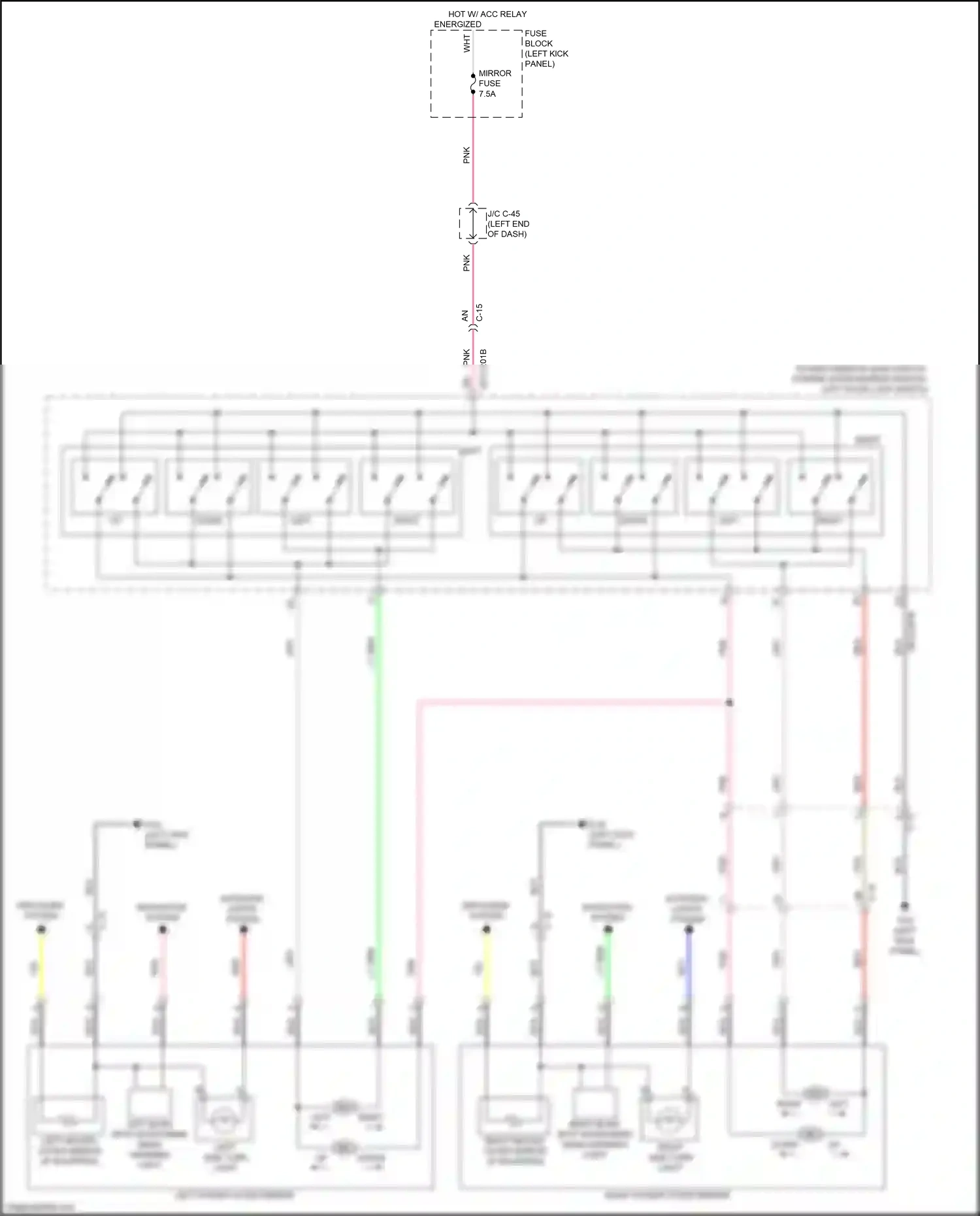 Wiring diagram right left for Mazda CX-3 I facelift (2018-2024) (1 of 1)