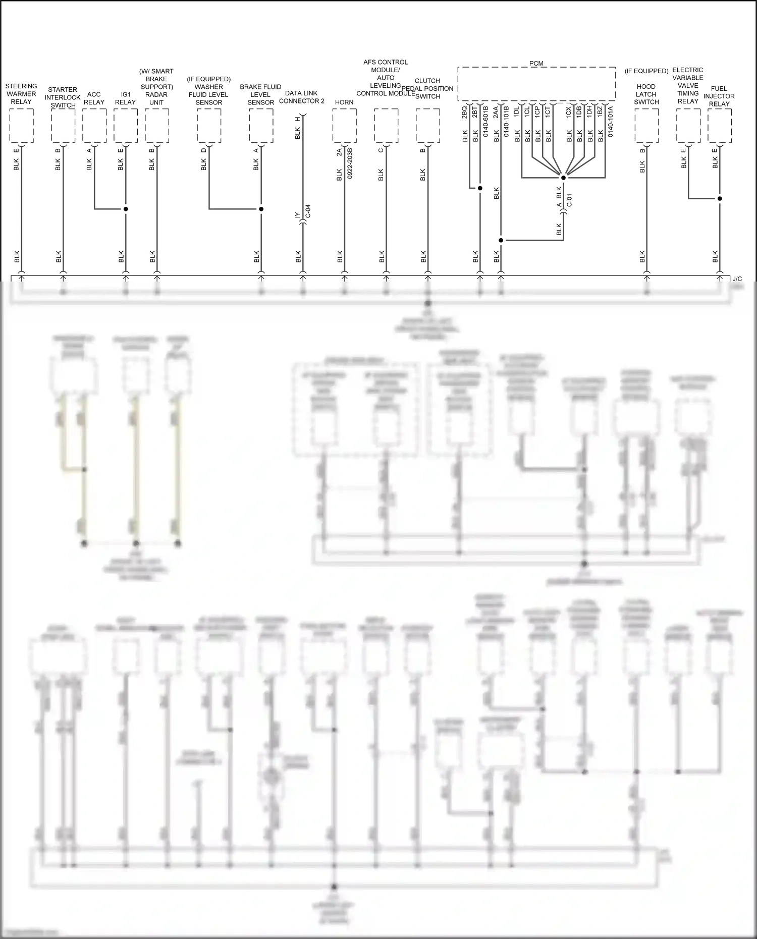 Wiring diagram steering shift switch for Mazda CX-3 I facelift (2018-2024) (1 of 1)